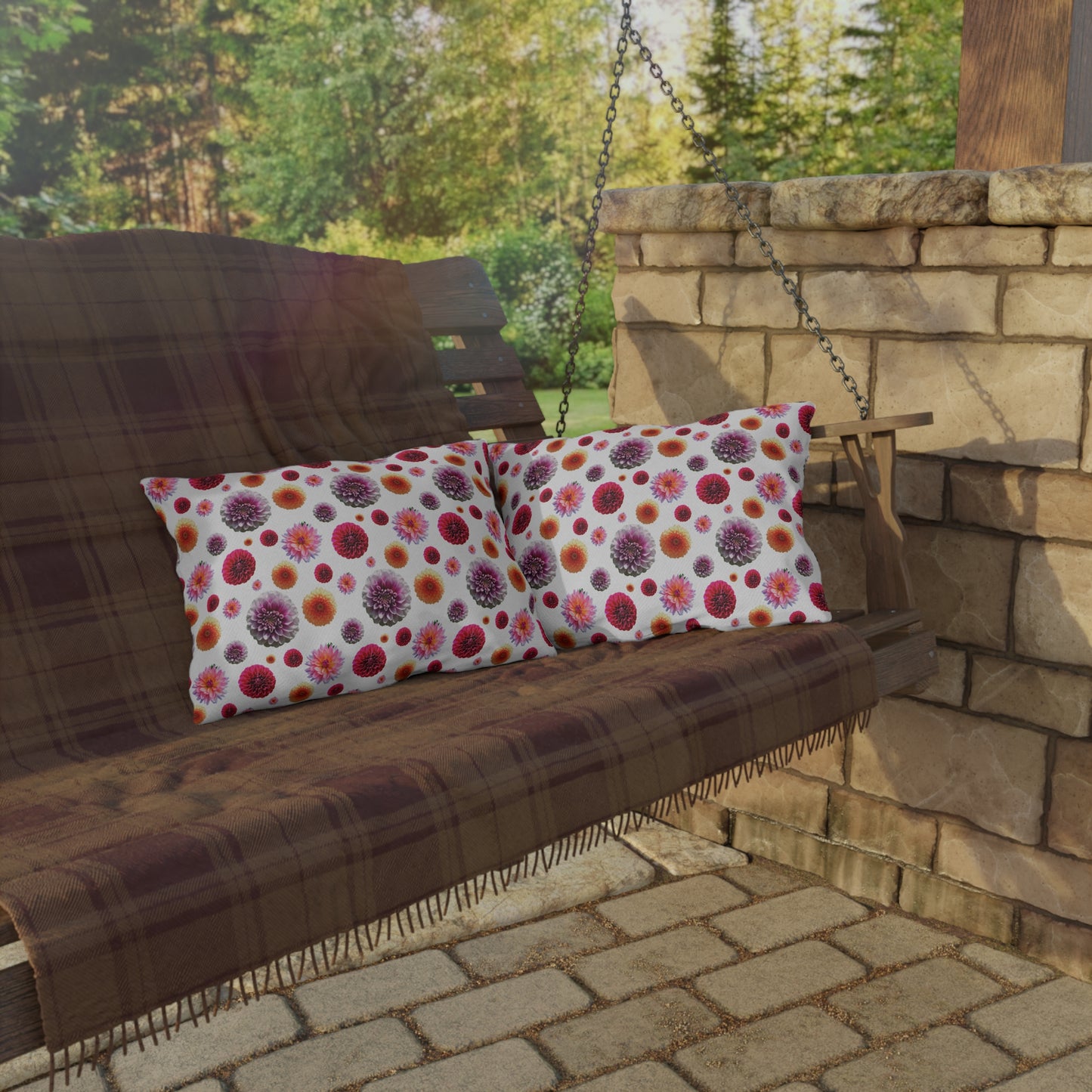 Dahlia Mix Outdoor Pillows