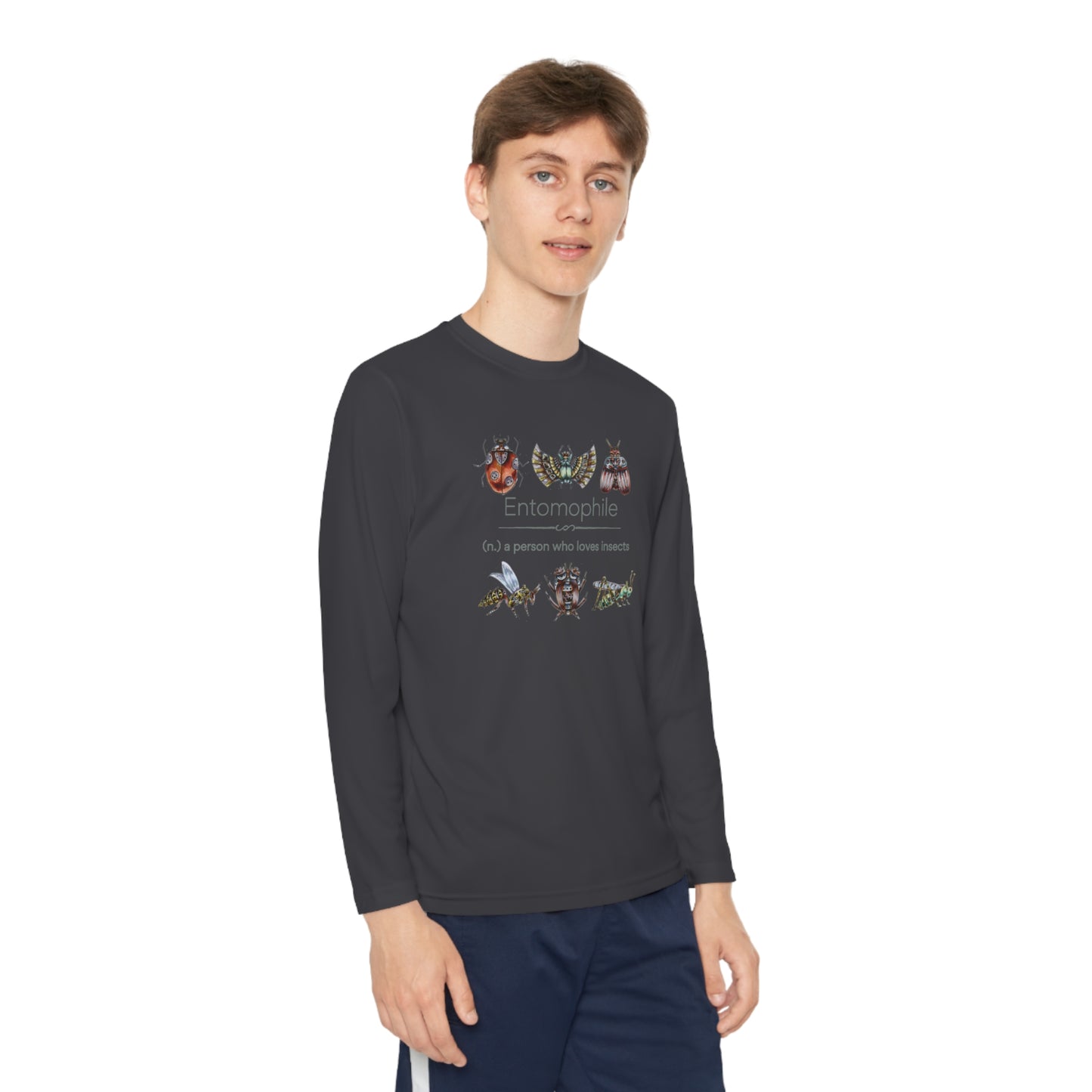 Entomophile II - Lover of Insects and Bugs Youth Long Sleeve Competitor Tee