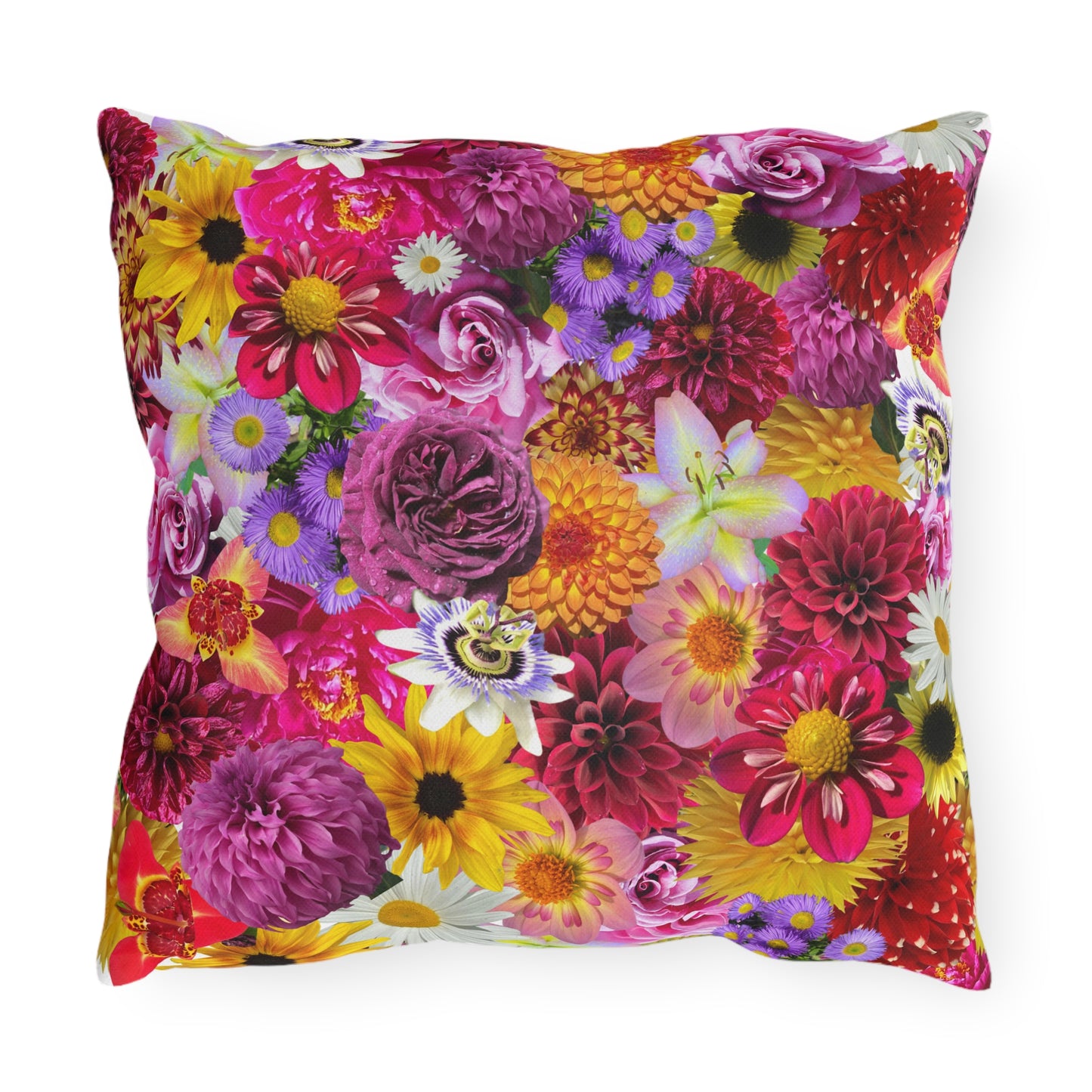 Peace-Full Flowers Outdoor Pillows