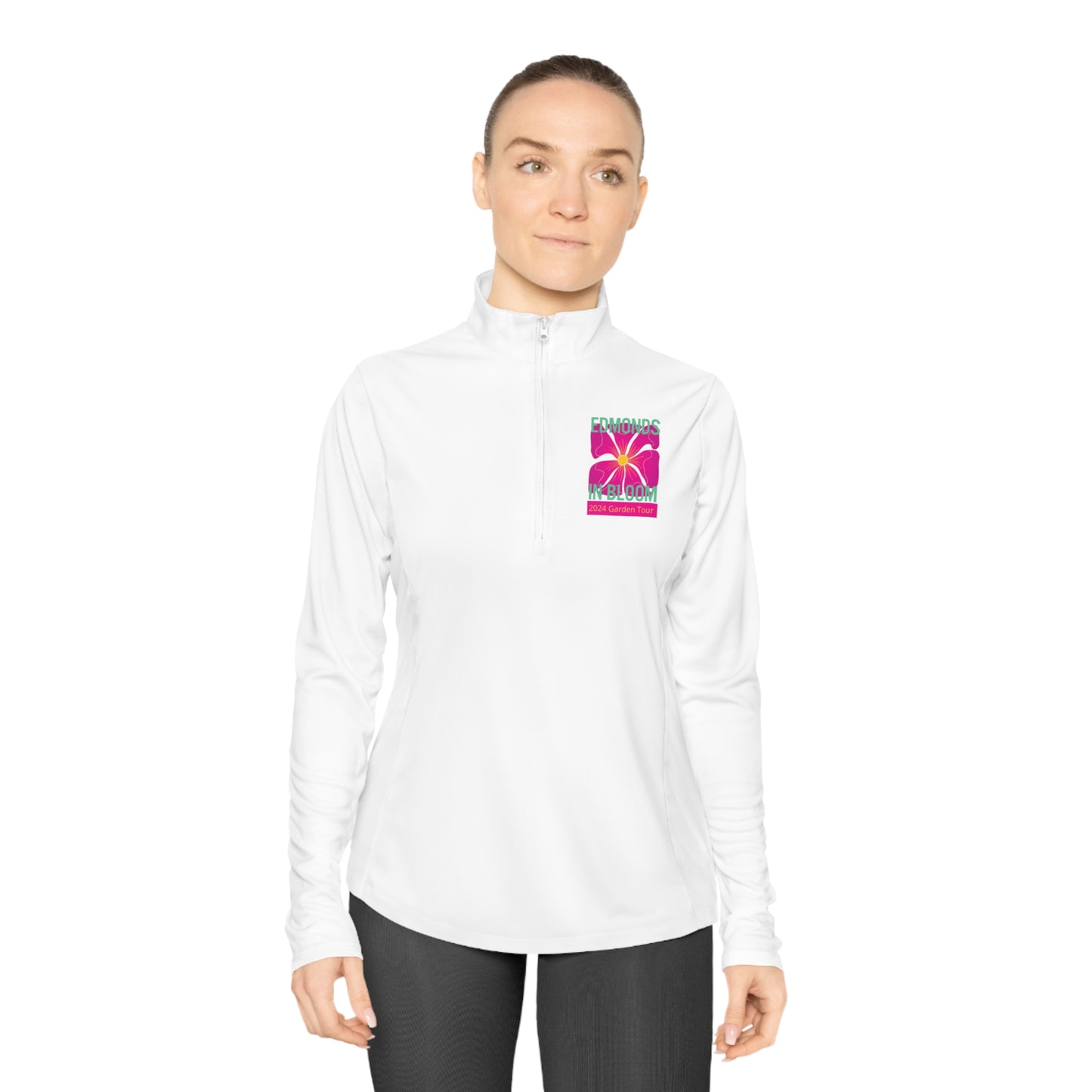 Edmonds in Bloom 2024 Garden Tour Ladies Quarter-Zip Pullover