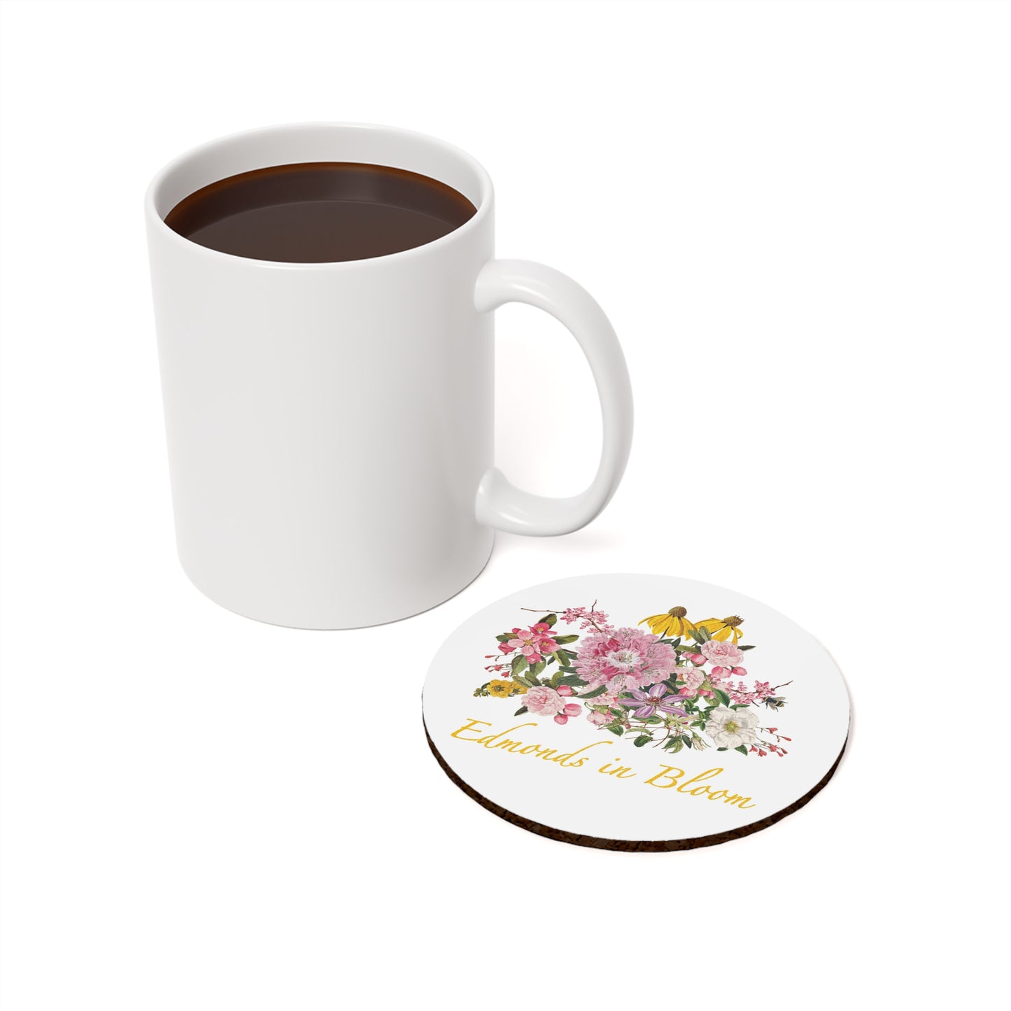 Edmonds in Bloom Cork Back Coaster