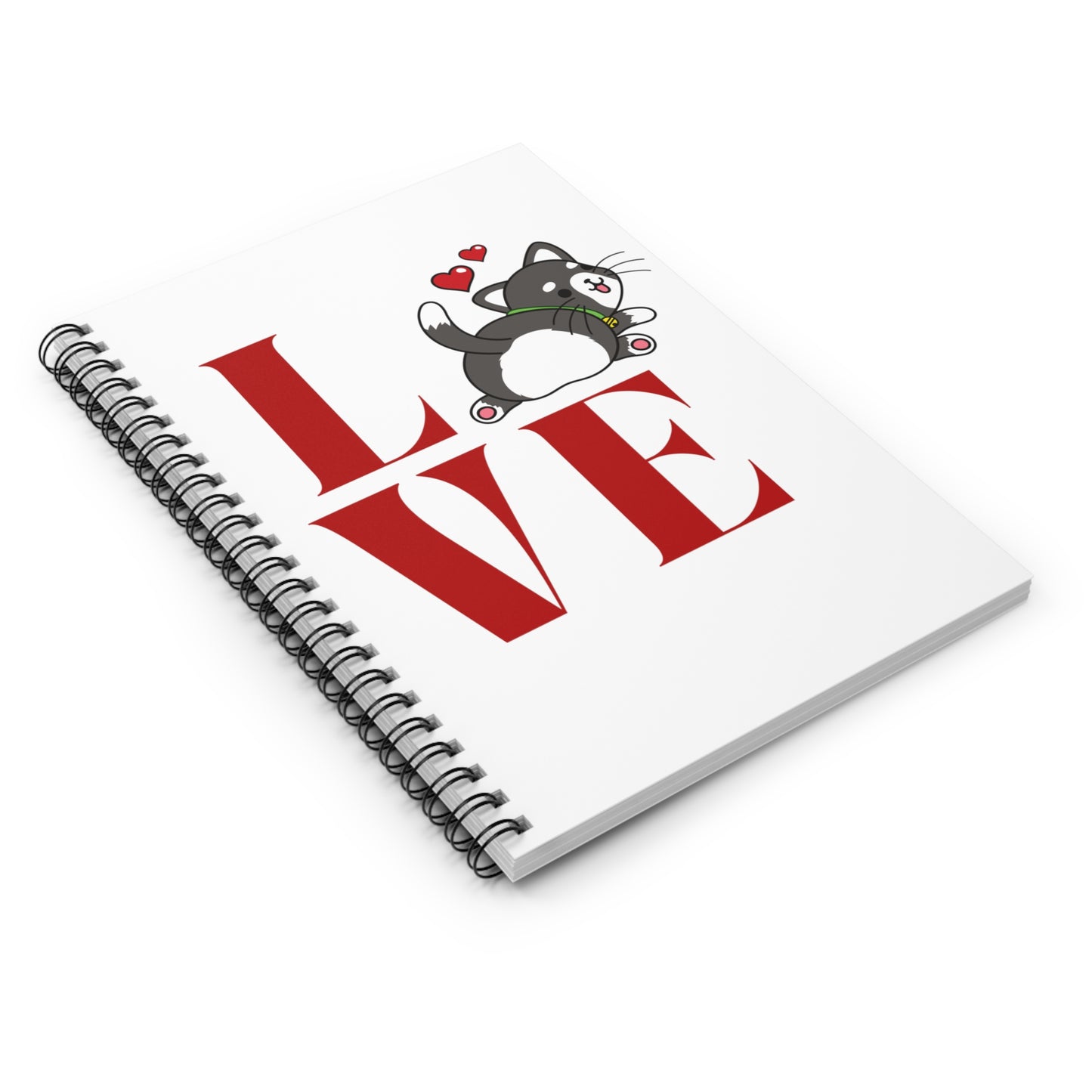 Cat Love Spiral Notebook - Ruled Line
