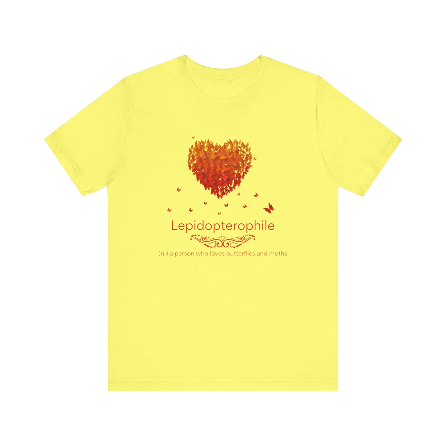 Lepidopterophile - lover of butterflies and moths (red theme) T-shirt