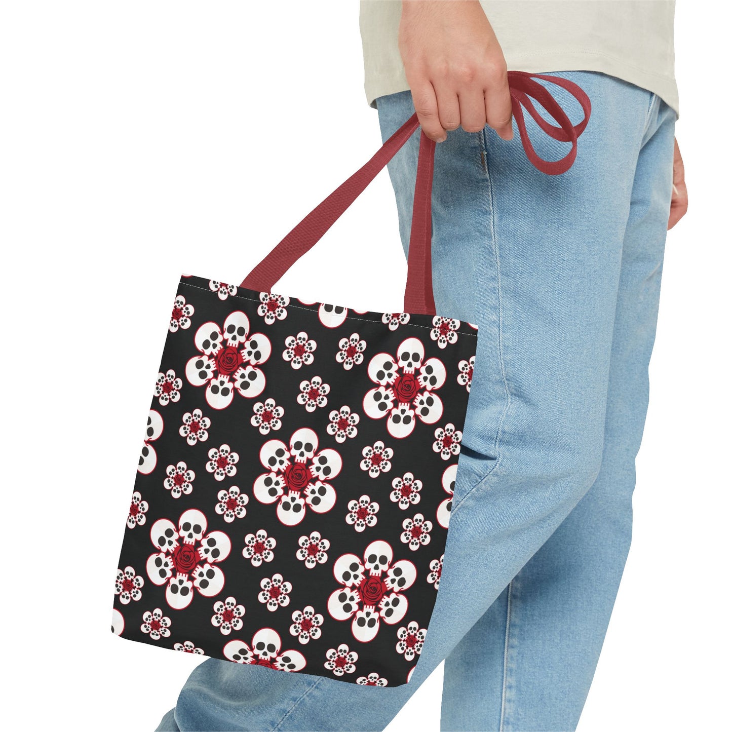 Skull Flower Tote Bag