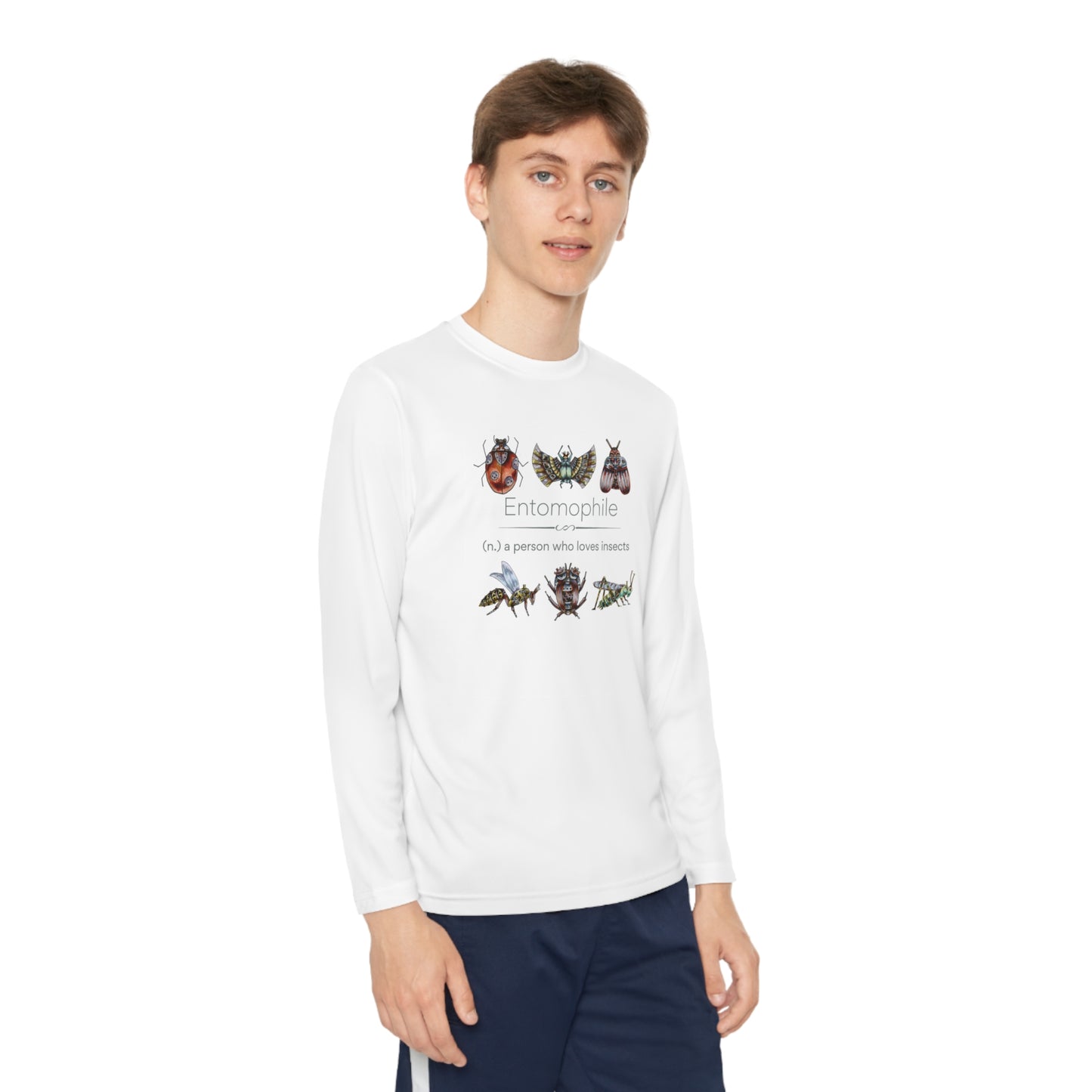 Entomophile II - Lover of Insects and Bugs Youth Long Sleeve Competitor Tee