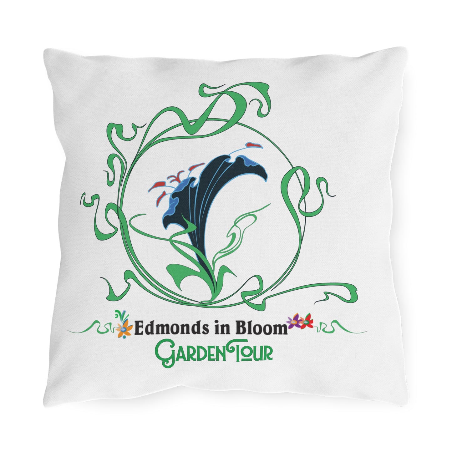 Edmonds in Bloom Garden Tour Outdoor Pillows (Flower)