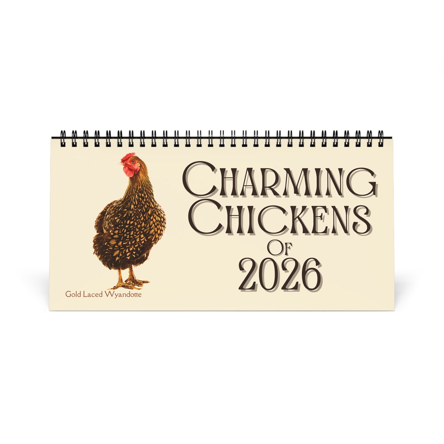 Charming Chickens of 2026 Desktop Calendar