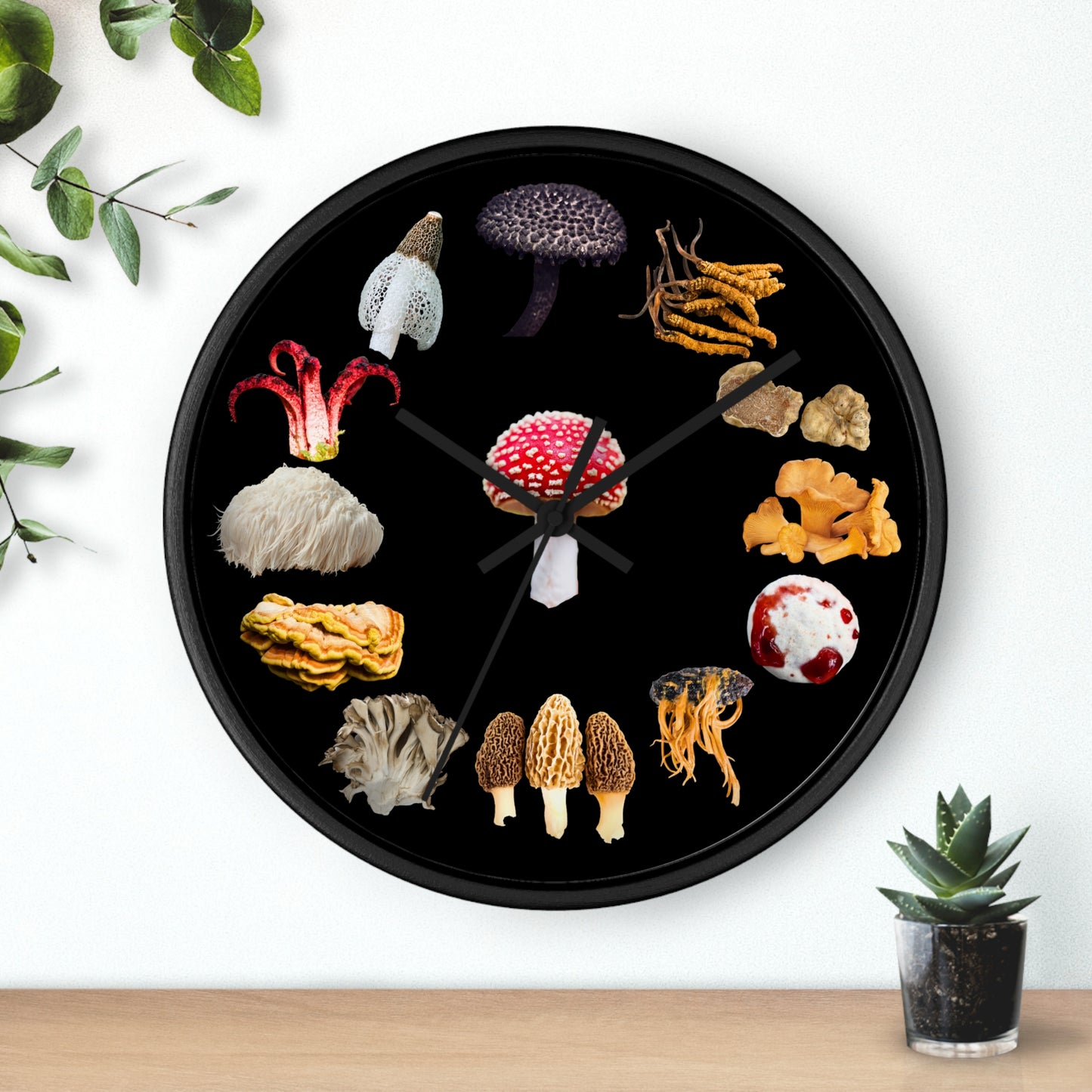 Mushroom Fungi Wall Clock