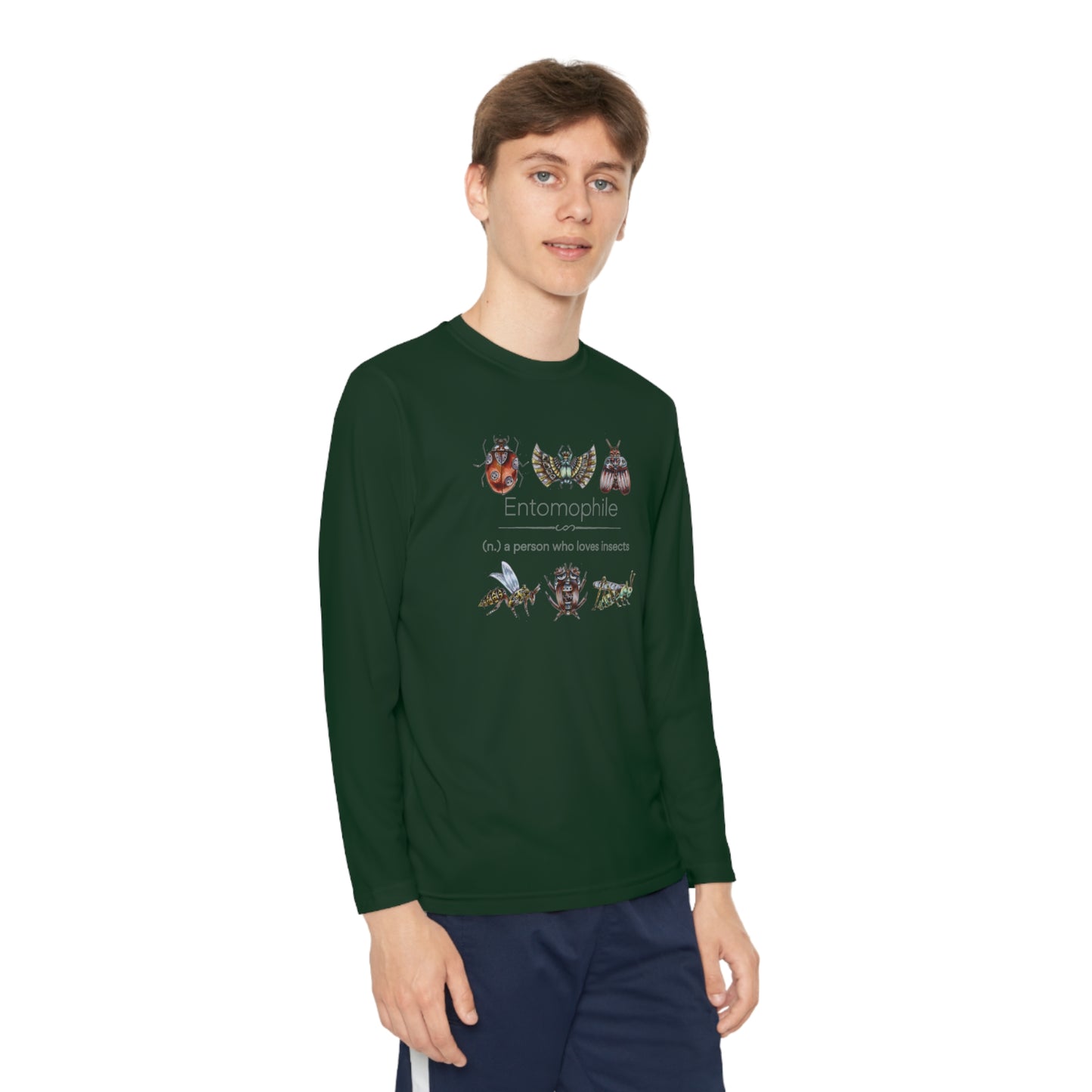 Entomophile II - Lover of Insects and Bugs Youth Long Sleeve Competitor Tee