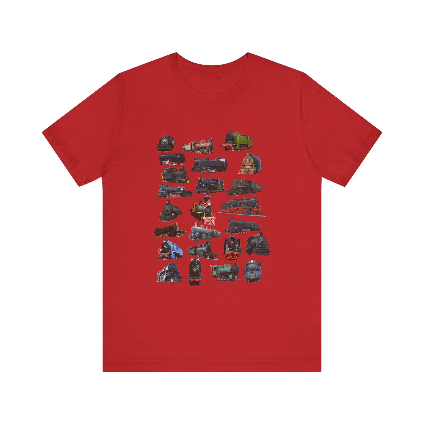 Locomotive Steam Engines Unisex Jersey Short Sleeve Tee