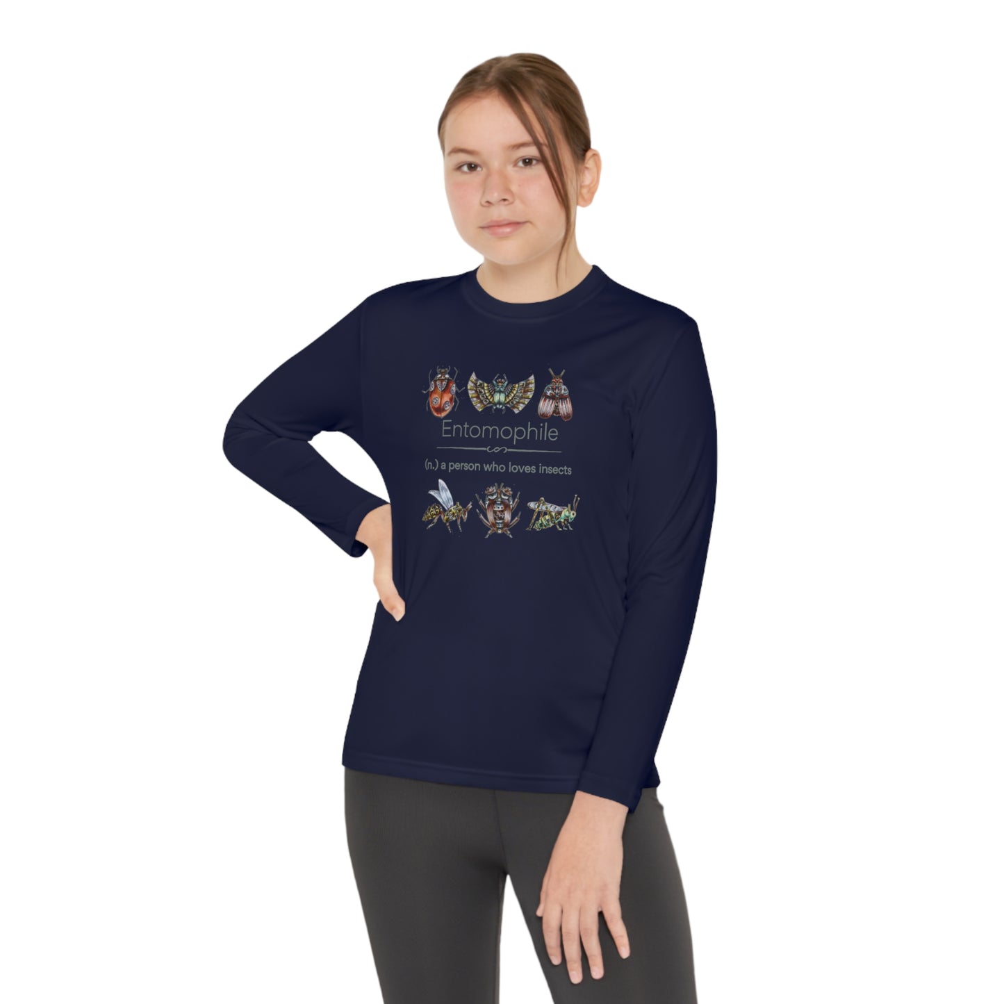 Entomophile II - Lover of Insects and Bugs Youth Long Sleeve Competitor Tee