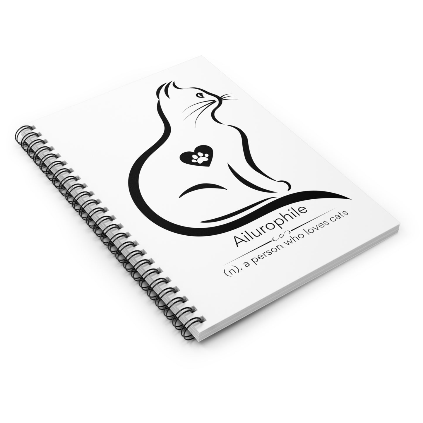 Ailurophile Spiral Notebook - Ruled Line