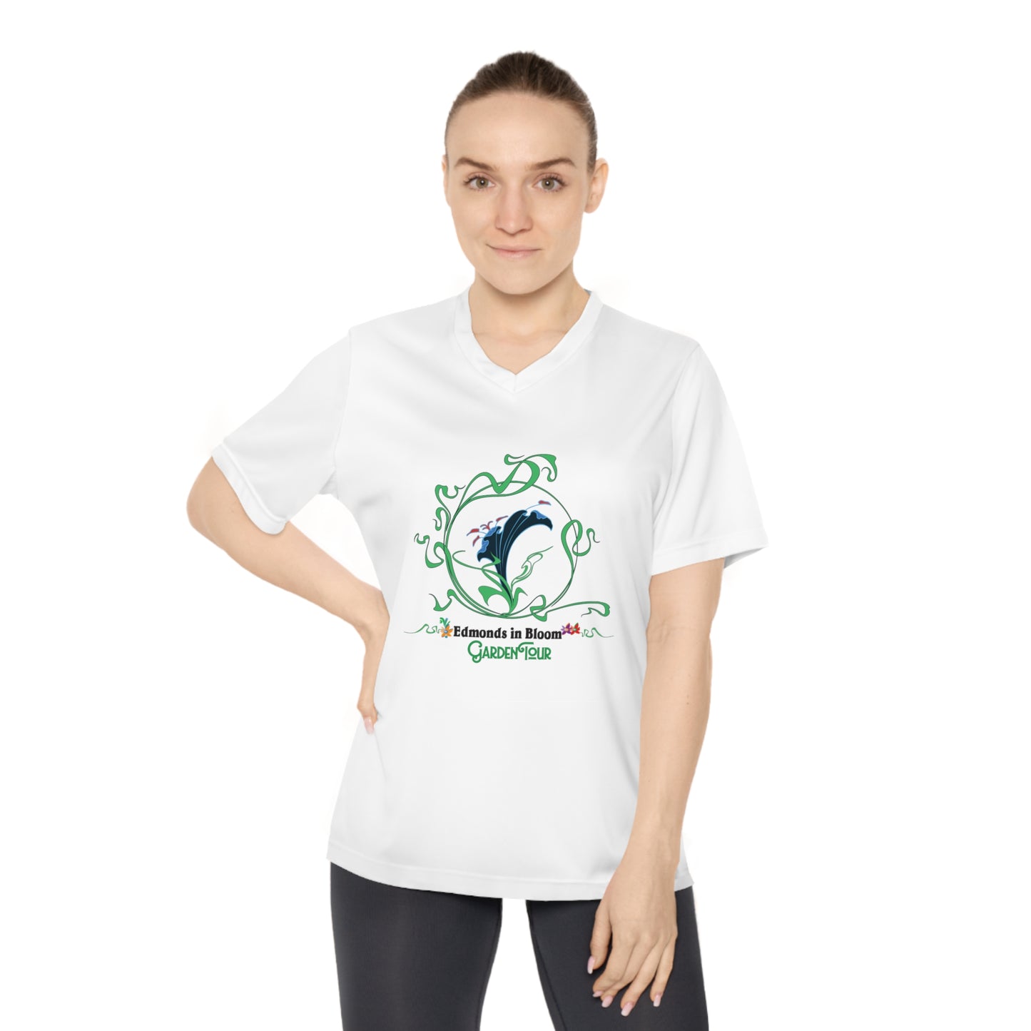 Edmonds in Bloom Garden Tour Women's Performance V-Neck T-Shirt