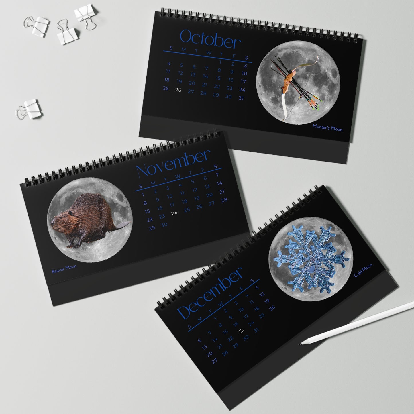 Full Moon Names of 2026 Desktop Calendar