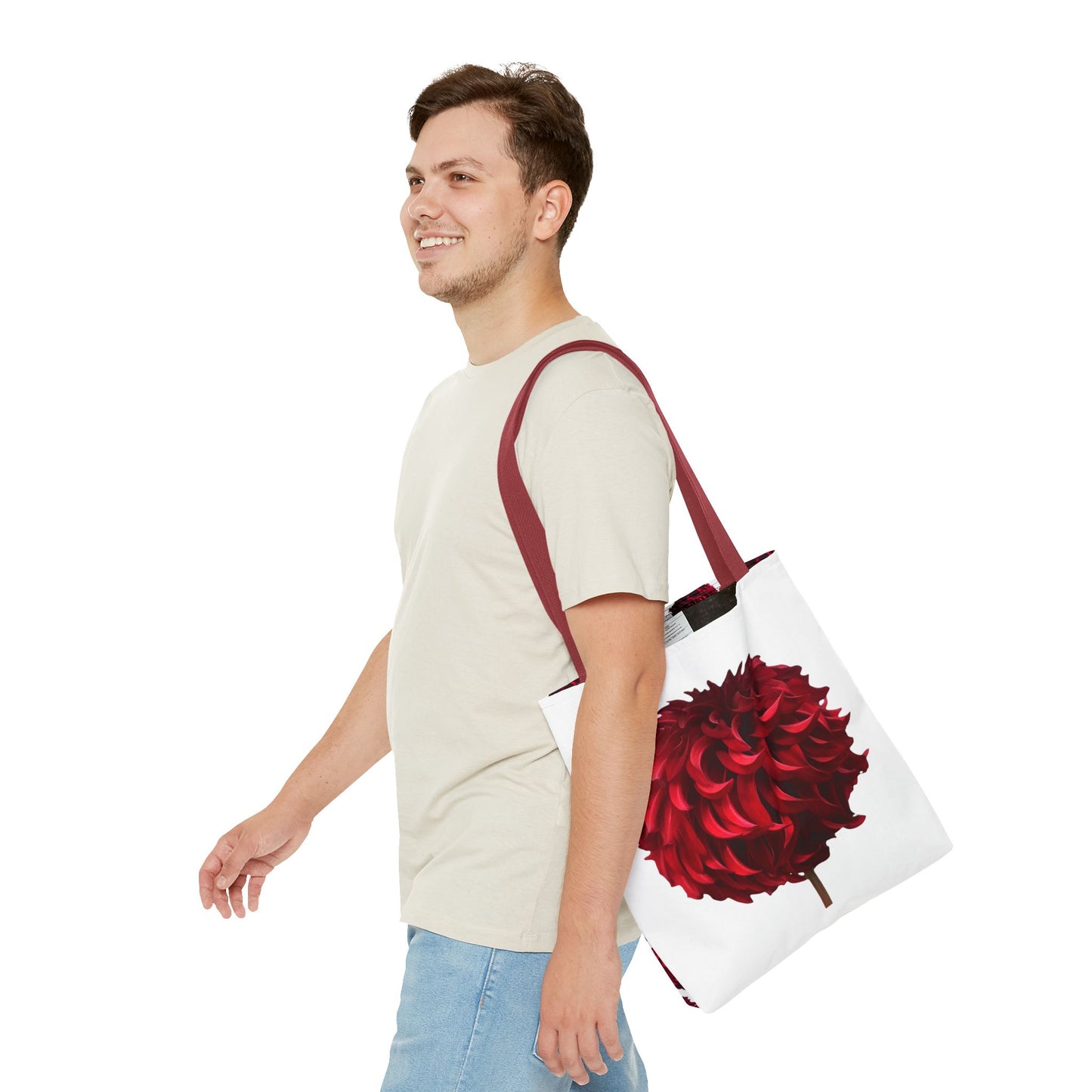 Red Dahlia Tote Bag