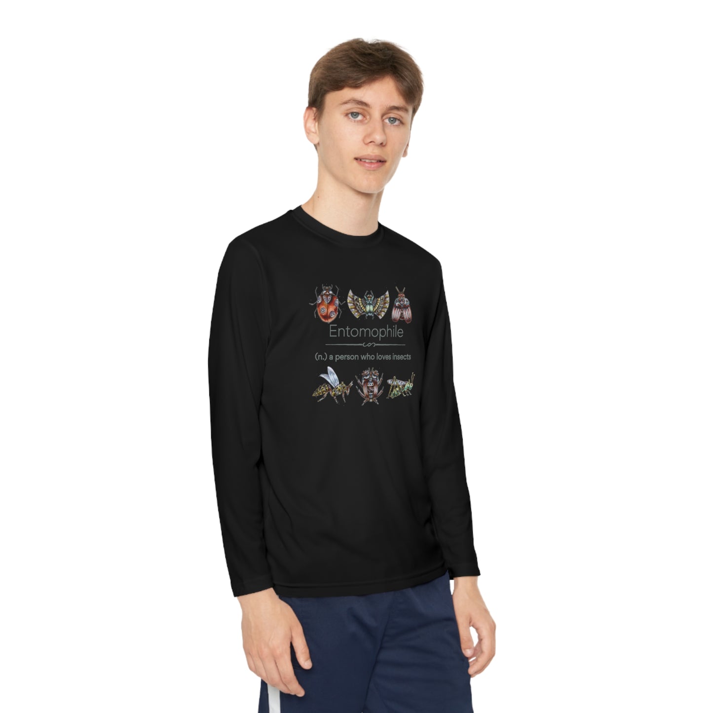 Entomophile II - Lover of Insects and Bugs Youth Long Sleeve Competitor Tee