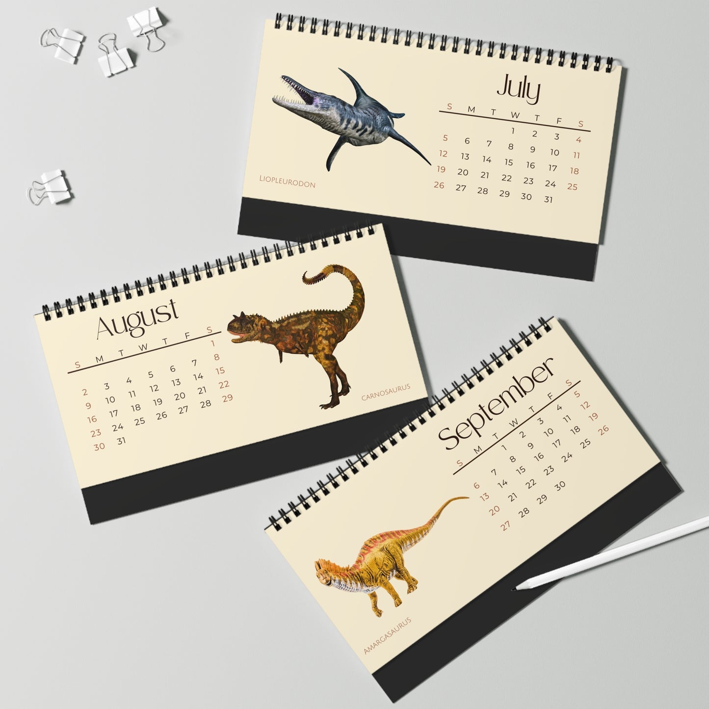 Dominating Dinosaurs of 2026 Desktop Calendar