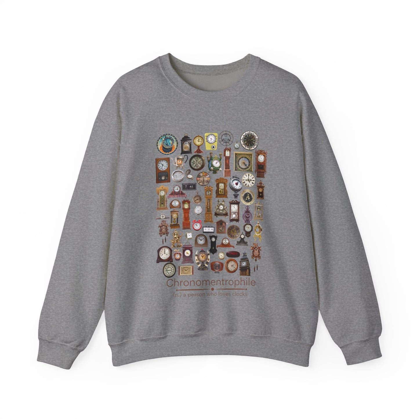 Chronomentrophile - Clock Lover Unisex Heavy Blend™ Crewneck Sweatshirt