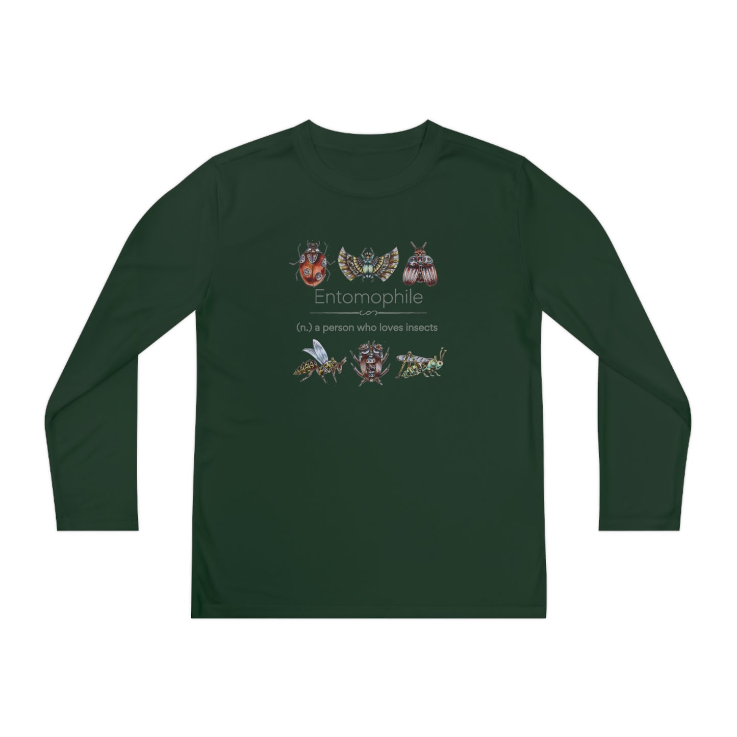 Entomophile II - Lover of Insects and Bugs Youth Long Sleeve Competitor Tee