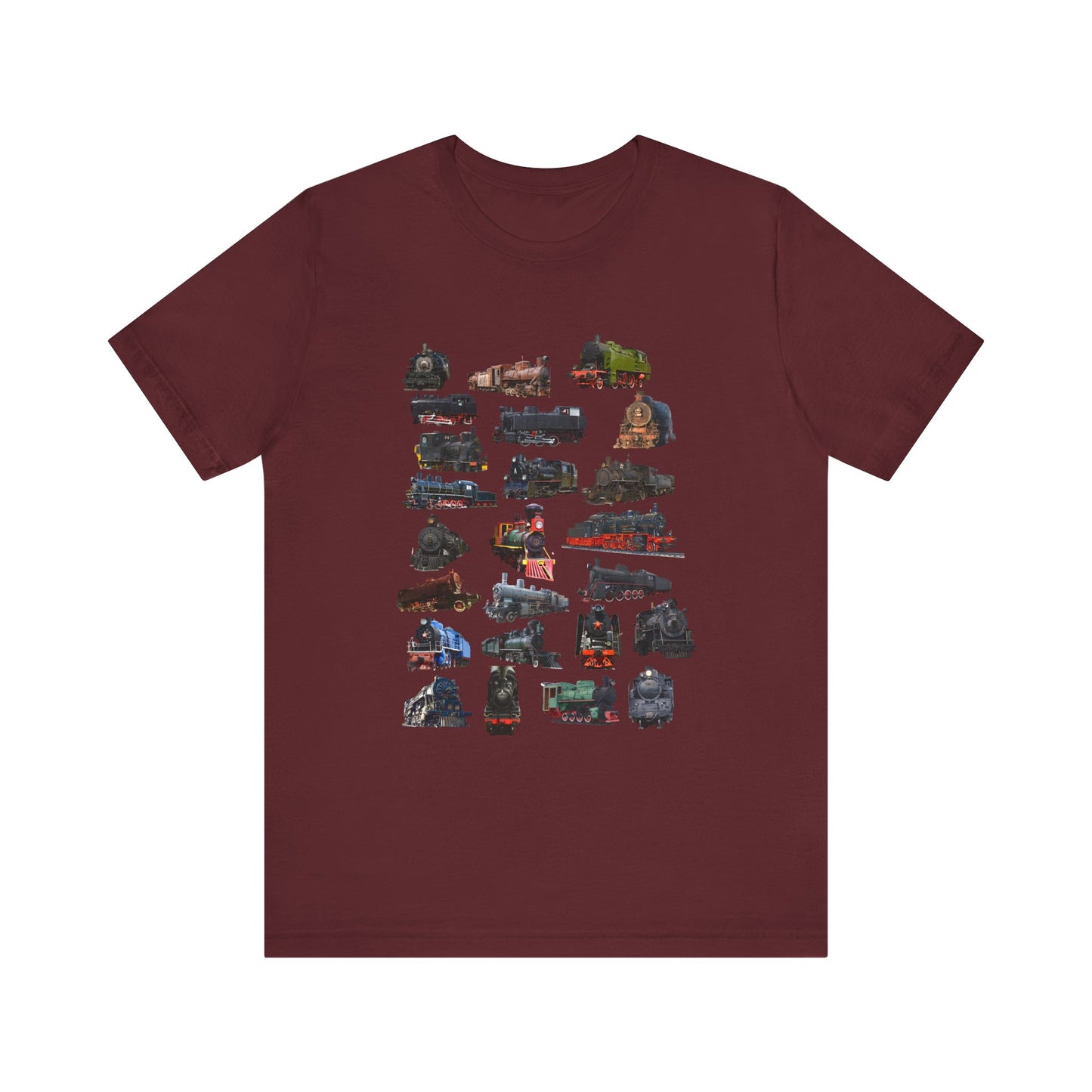 Locomotive Steam Engines Unisex Jersey Short Sleeve Tee