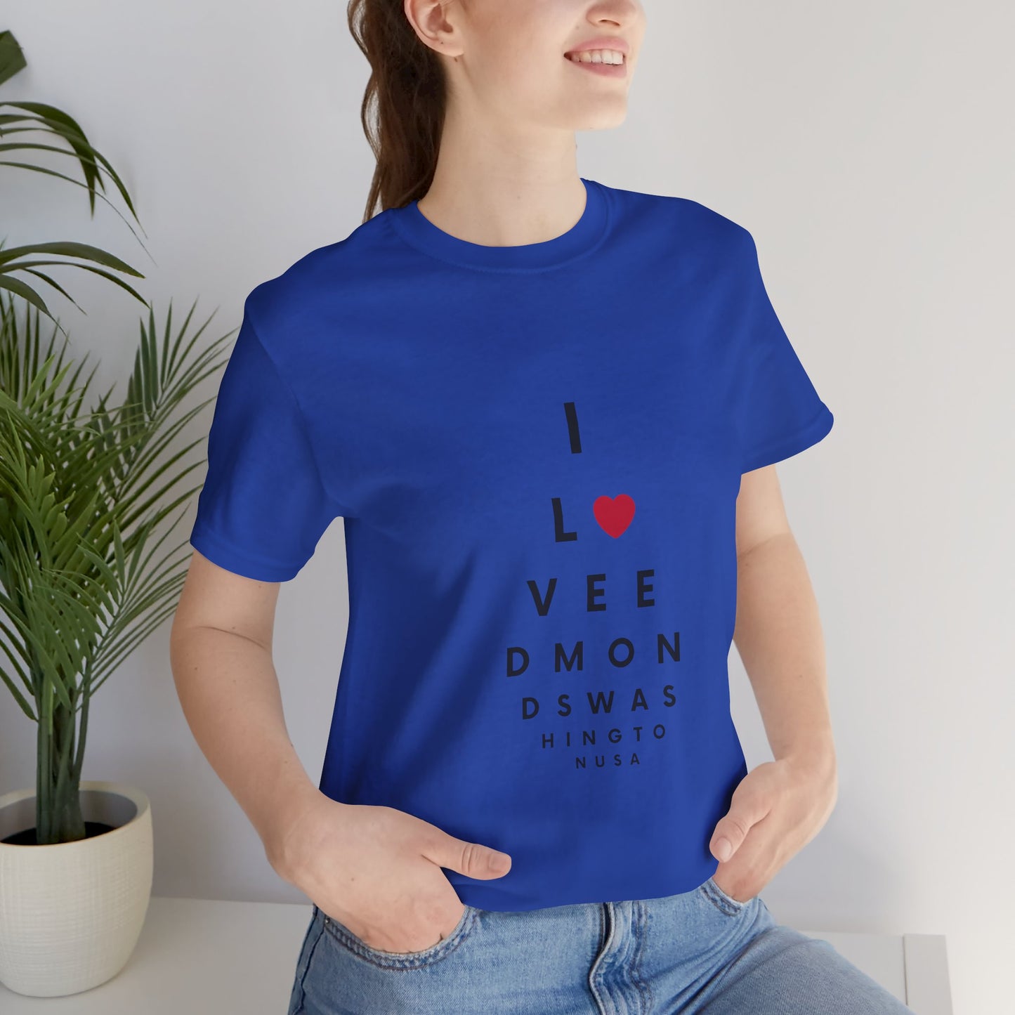I Love Edmonds Eye Chart - Short Sleeve Tee
