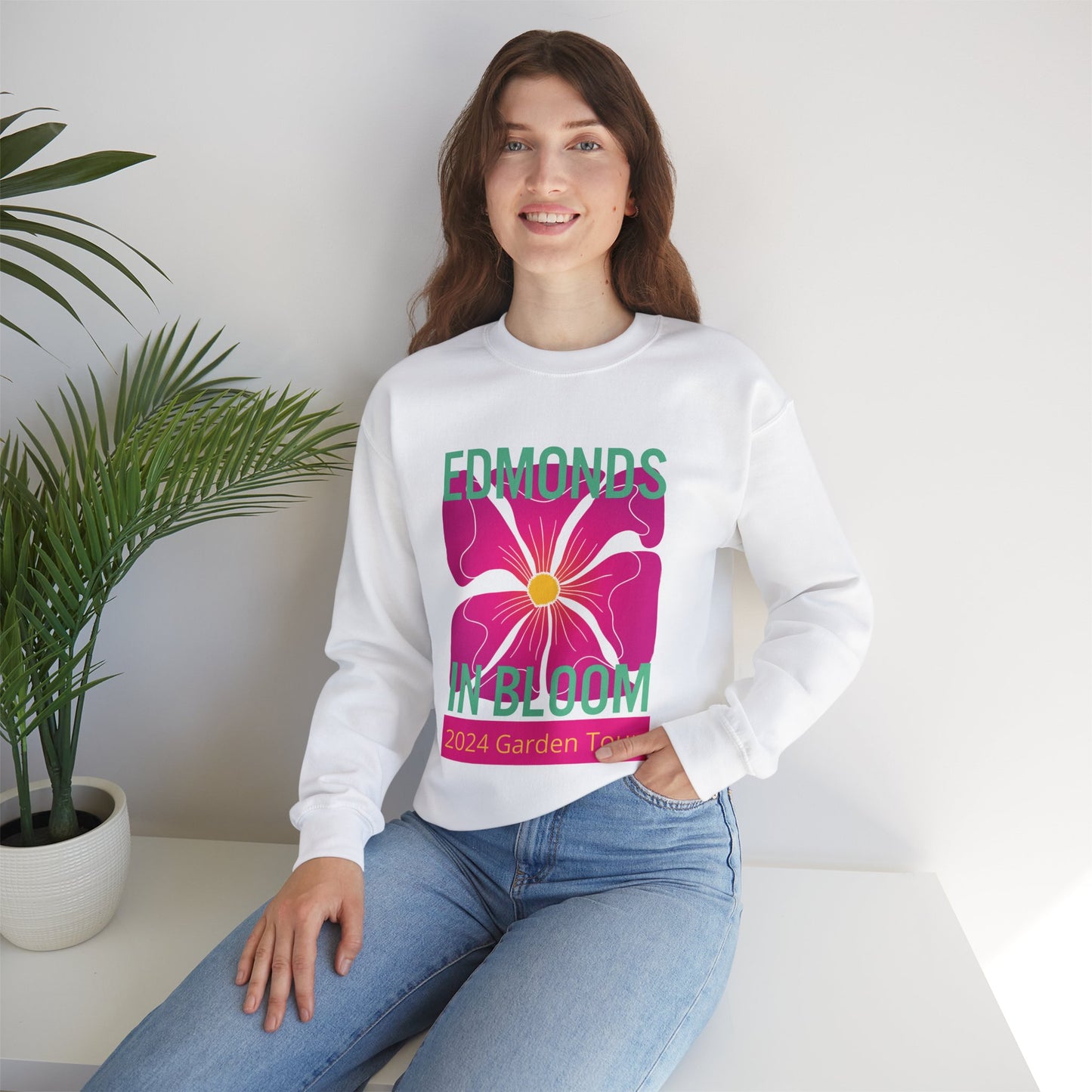 Edmonds in Bloom 2024 Garden Tour Unisex Heavy Blend™ Crewneck Sweatshirt