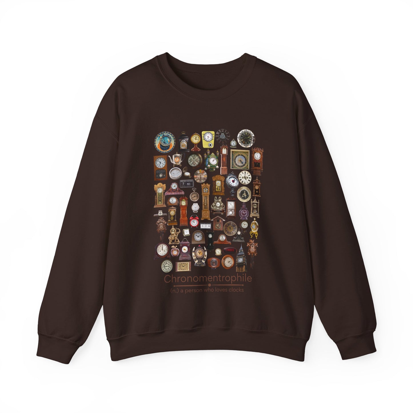 Chronomentrophile - Clock Lover Unisex Heavy Blend™ Crewneck Sweatshirt