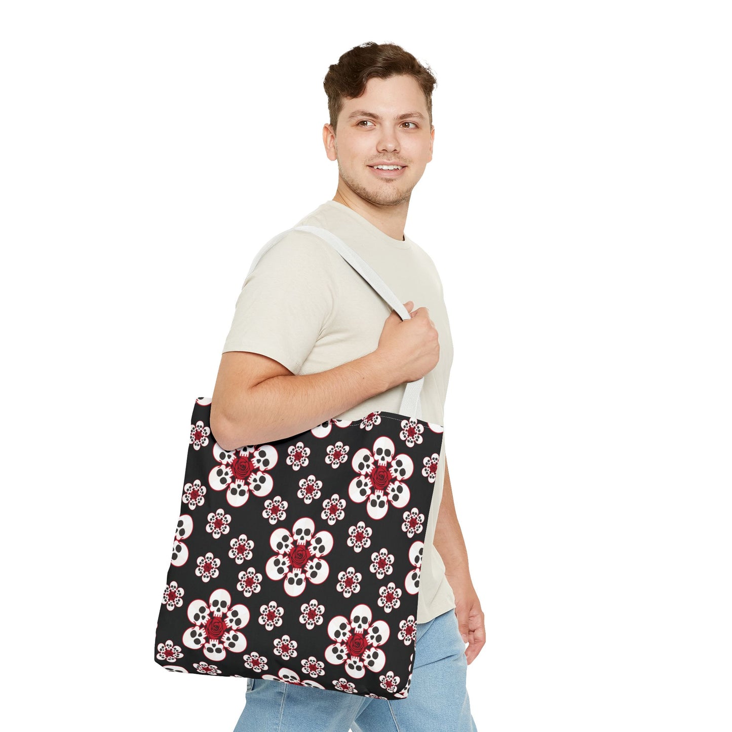 Skull Flower Tote Bag