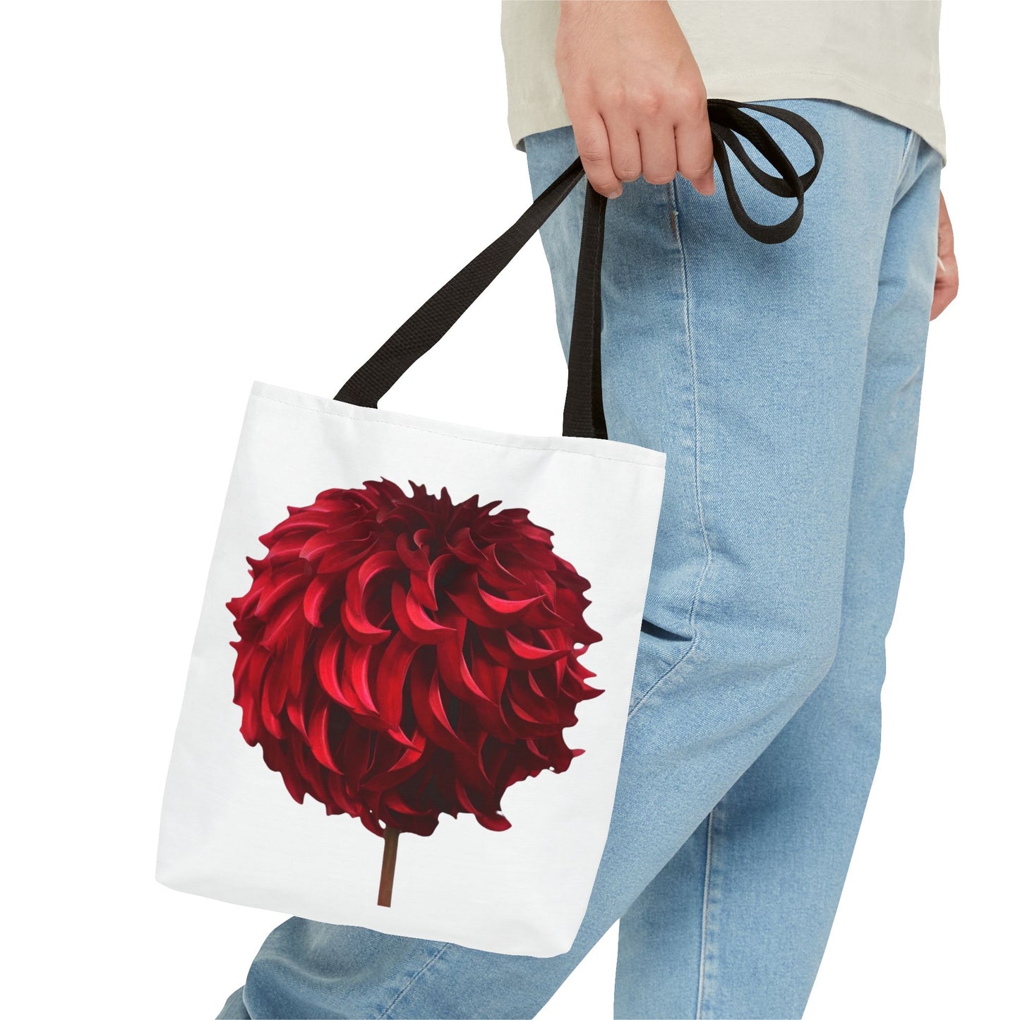 Red Dahlia Tote Bag