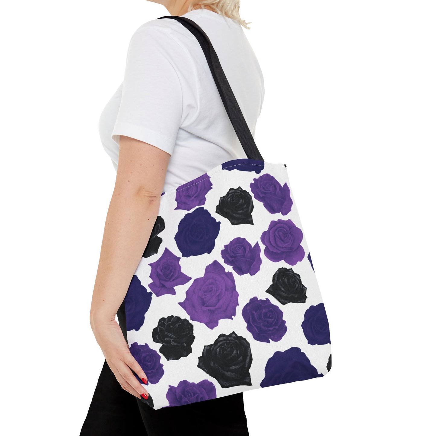 Dark Purple Roses Tote Bag