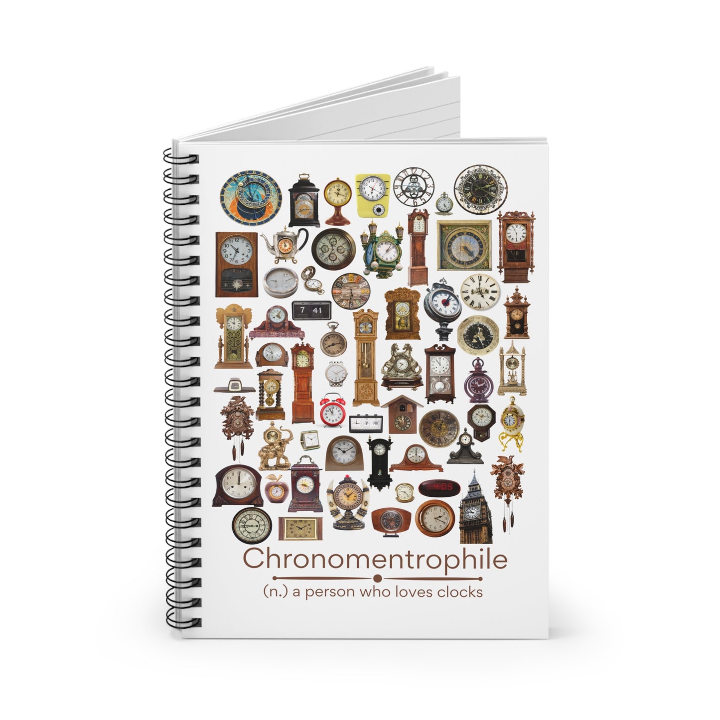 Chronomentrophile (Realistic) Spiral Notebook - Ruled Line