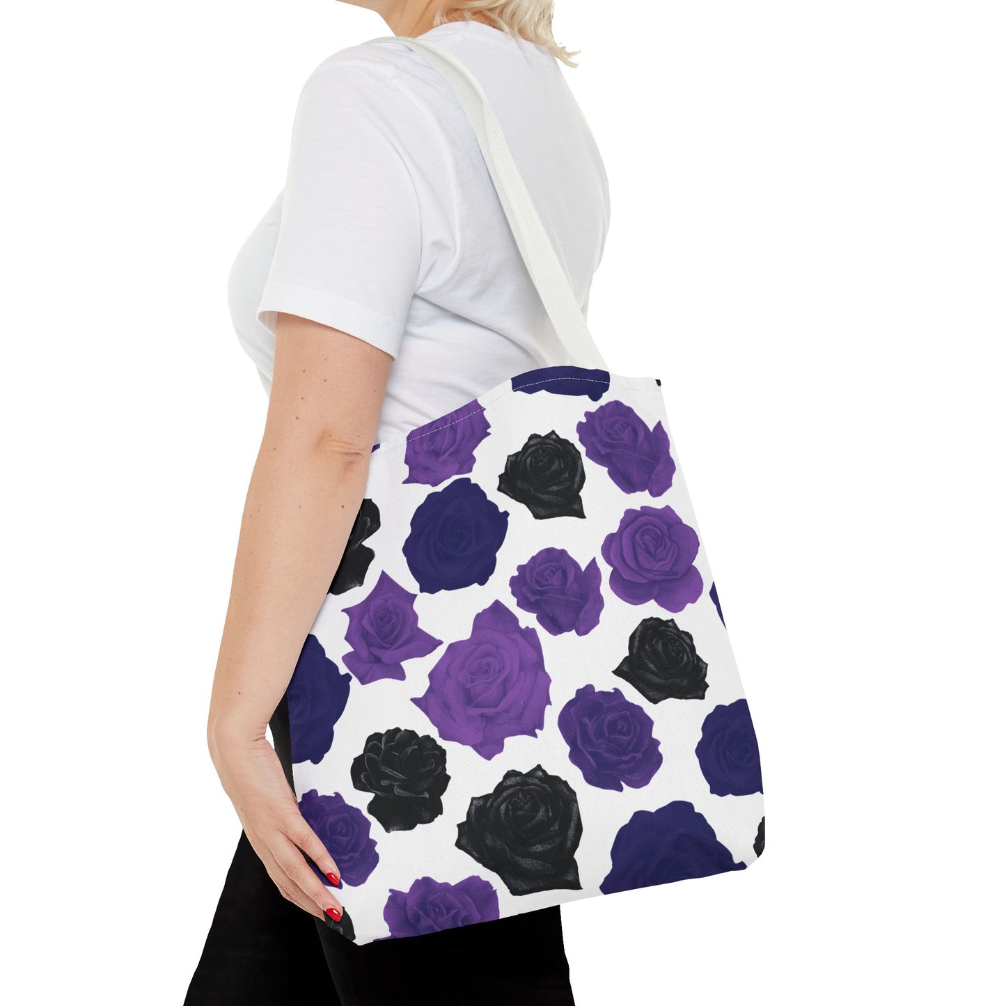 Dark Purple Roses Tote Bag