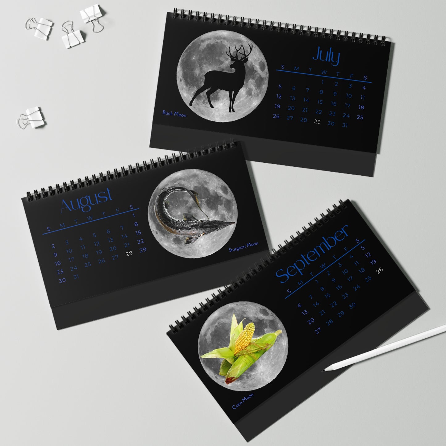 Full Moon Names of 2026 Desktop Calendar