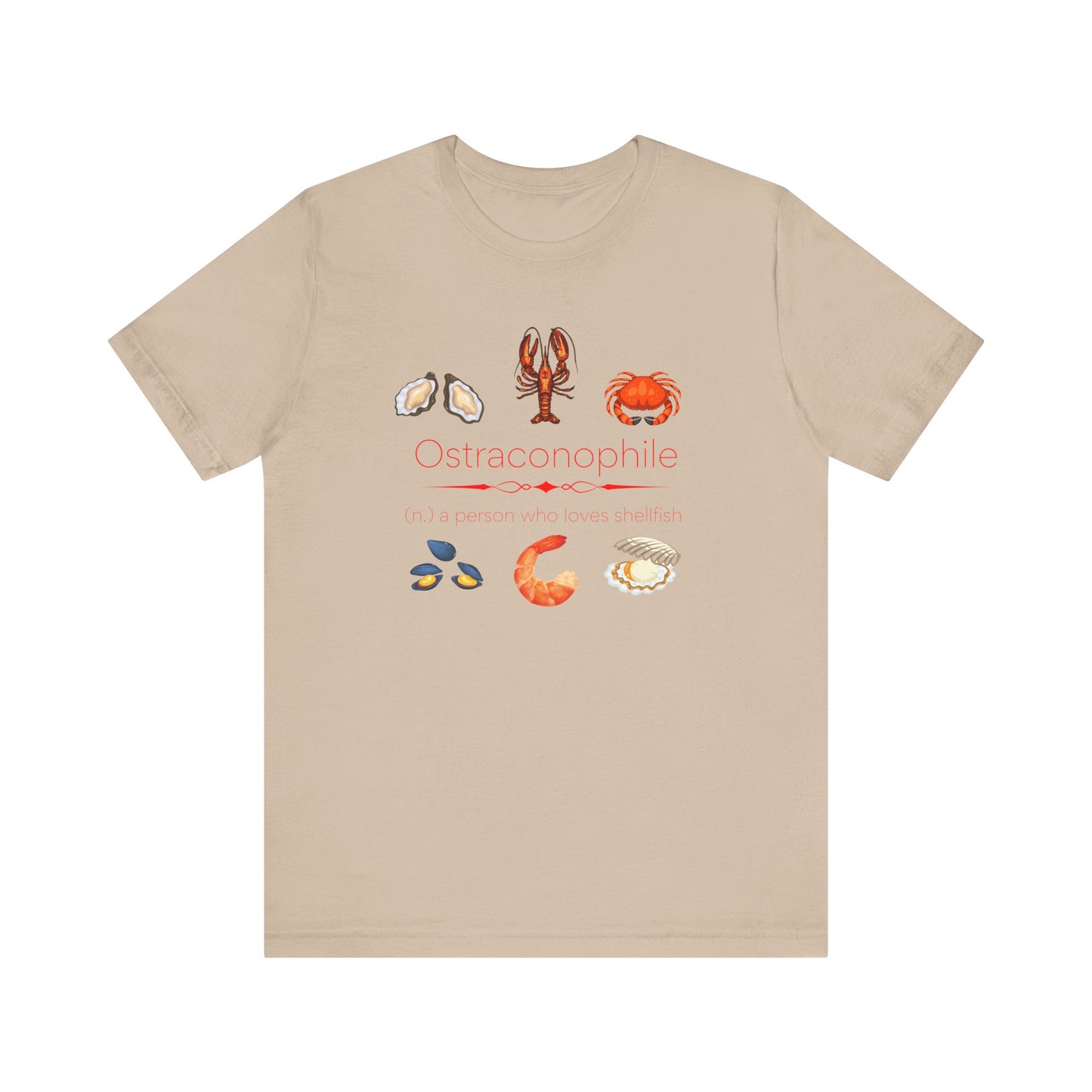 Ostraconophile - shellfish lover T-shirt