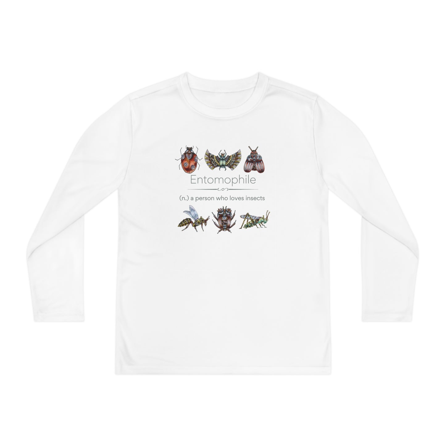 Entomophile II - Lover of Insects and Bugs Youth Long Sleeve Competitor Tee