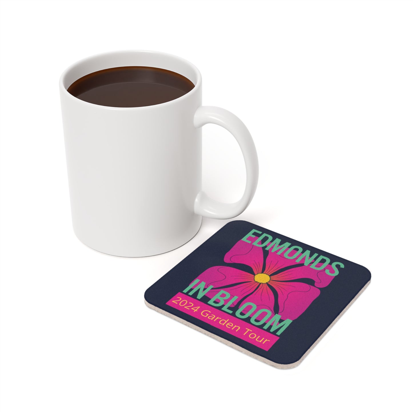 Edmonds in Bloom 2024 Garden Tour Cork Back Coaster