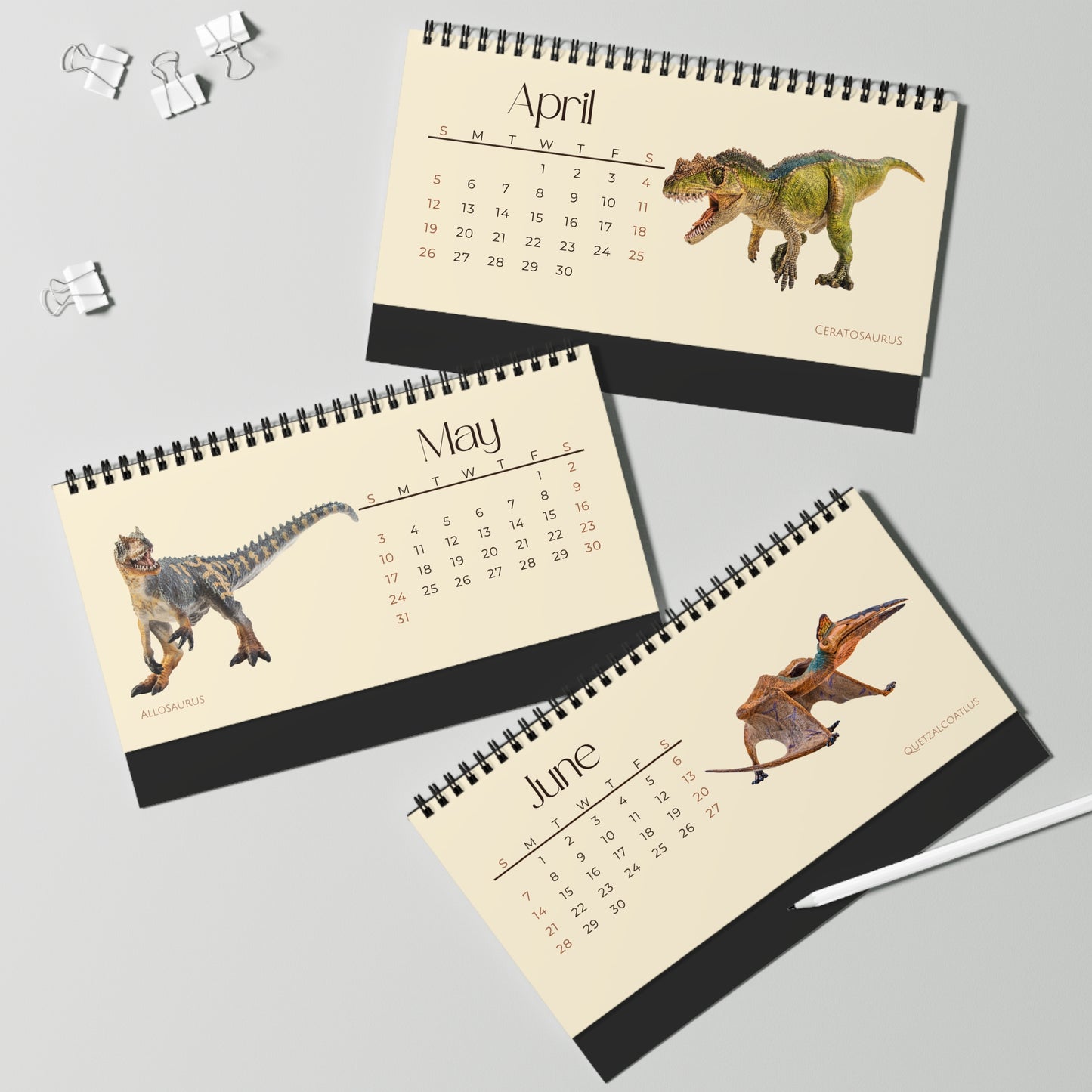 Dominating Dinosaurs of 2026 Desktop Calendar
