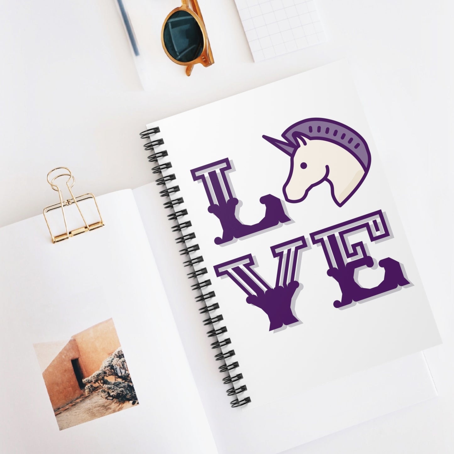 Unicorn LOVE Spiral Notebook - Ruled Line