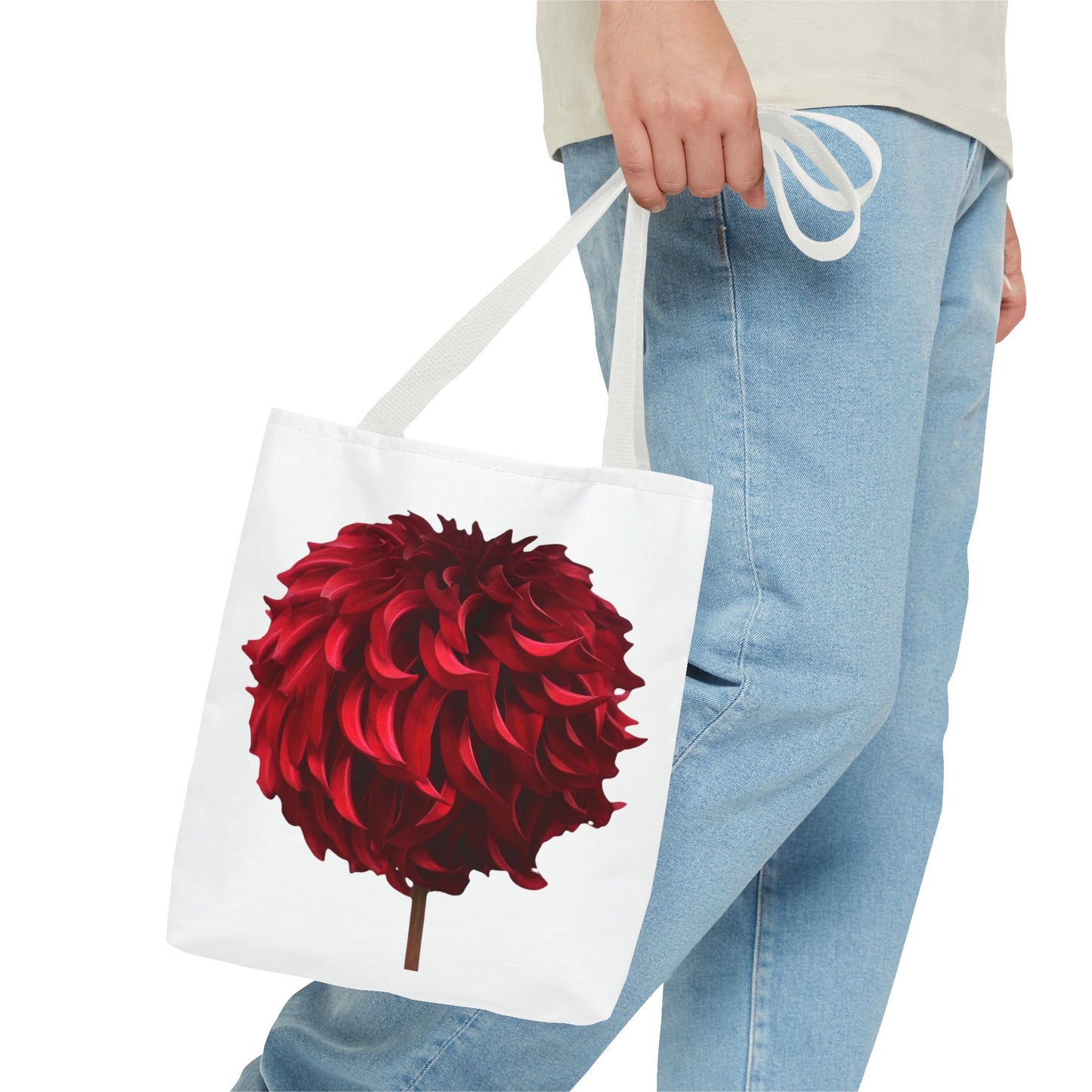 Red Dahlia Tote Bag