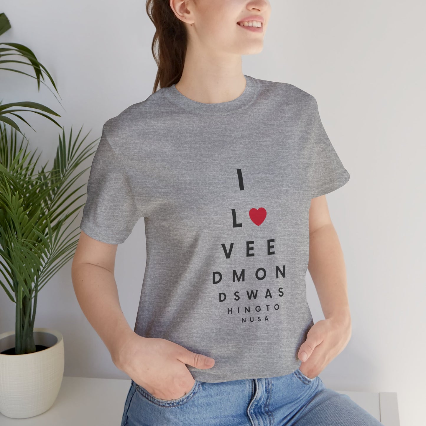 I Love Edmonds Eye Chart - Short Sleeve Tee