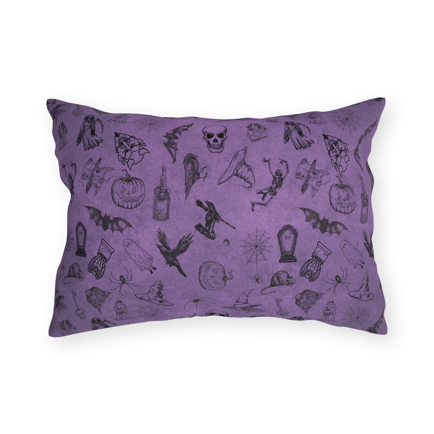 Vintage Halloween Sketches Outdoor Pillows