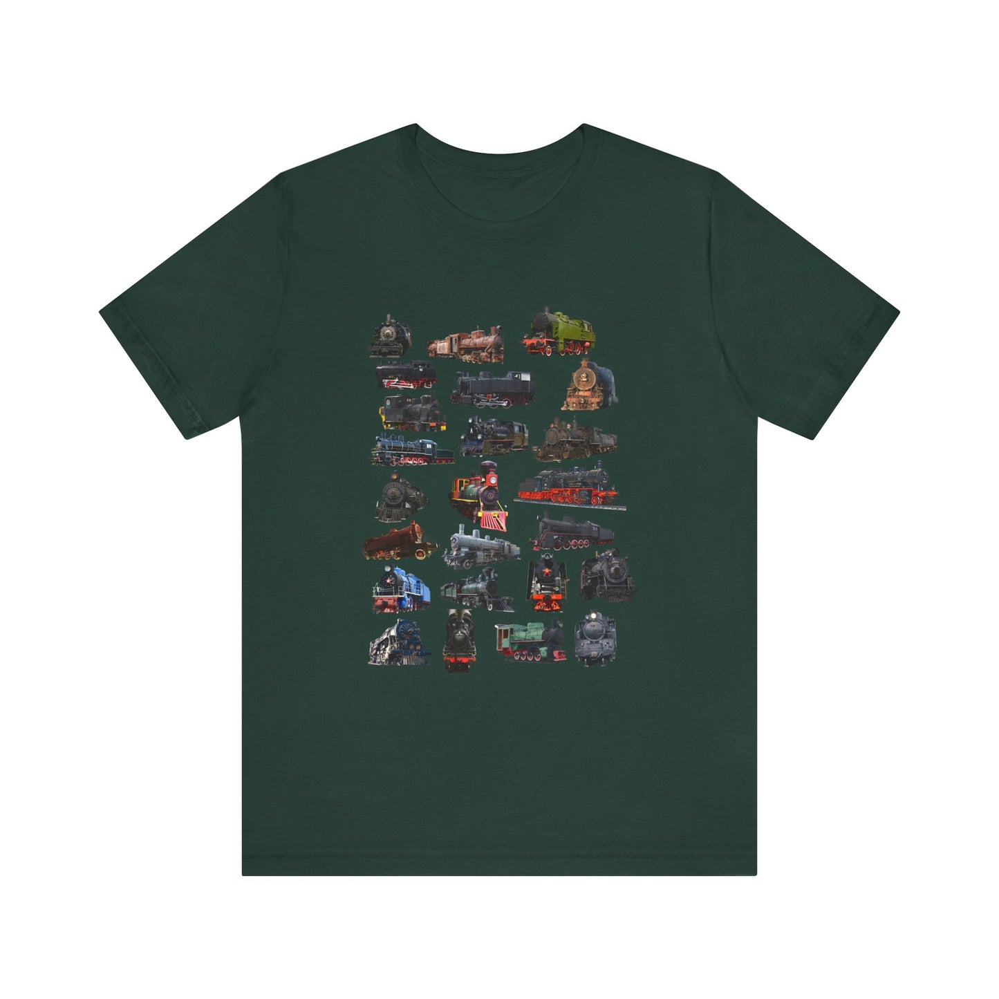 Locomotive Steam Engines Unisex Jersey Short Sleeve Tee