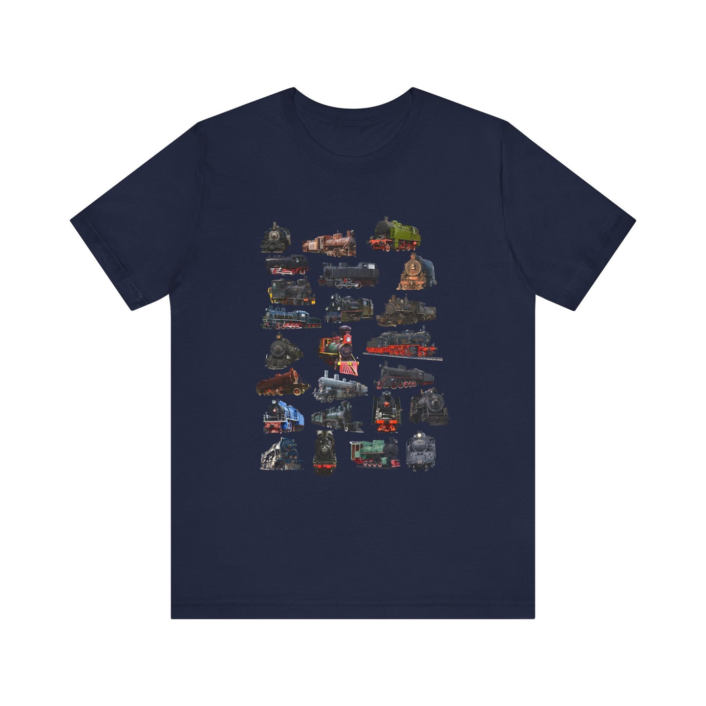 Locomotive Steam Engines Unisex Jersey Short Sleeve Tee
