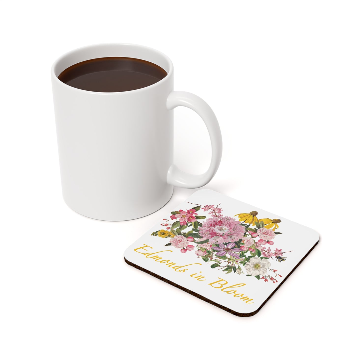 Edmonds in Bloom Cork Back Coaster