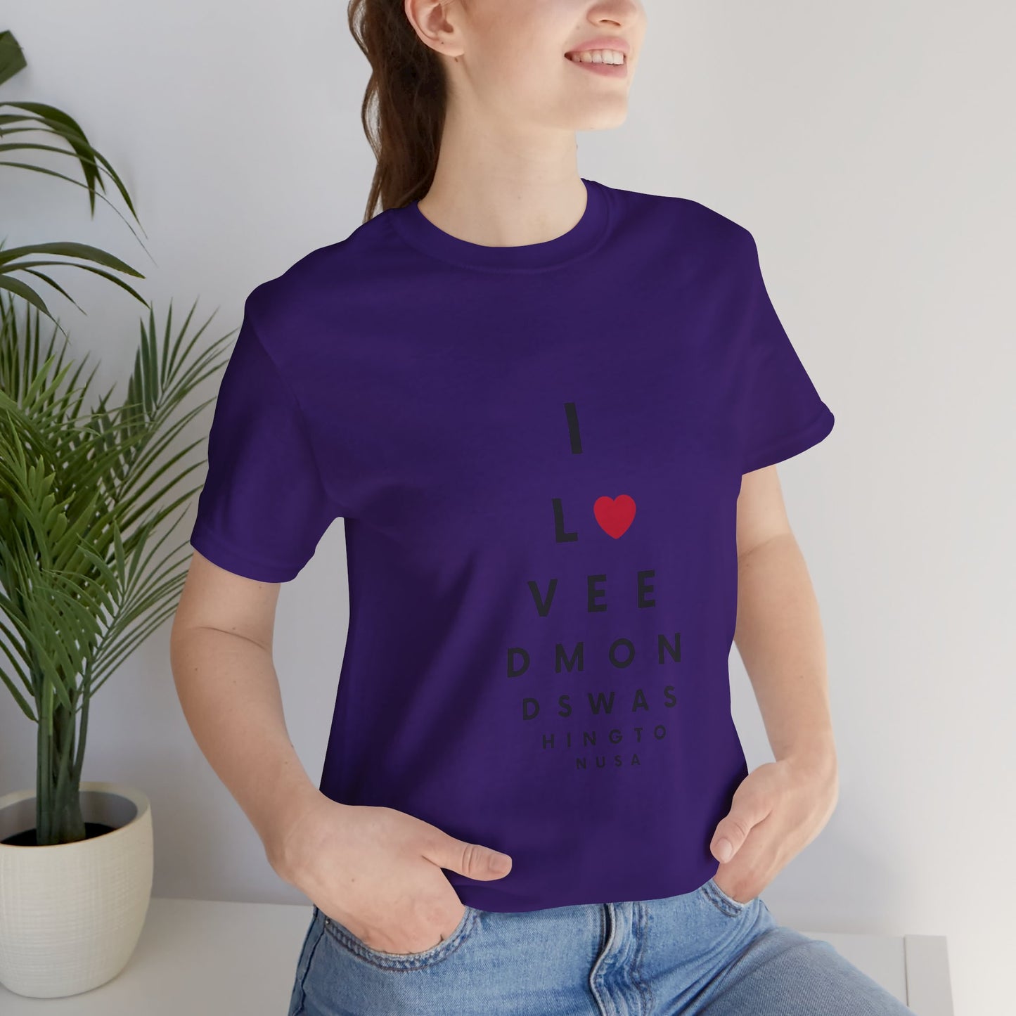 I Love Edmonds Eye Chart - Short Sleeve Tee