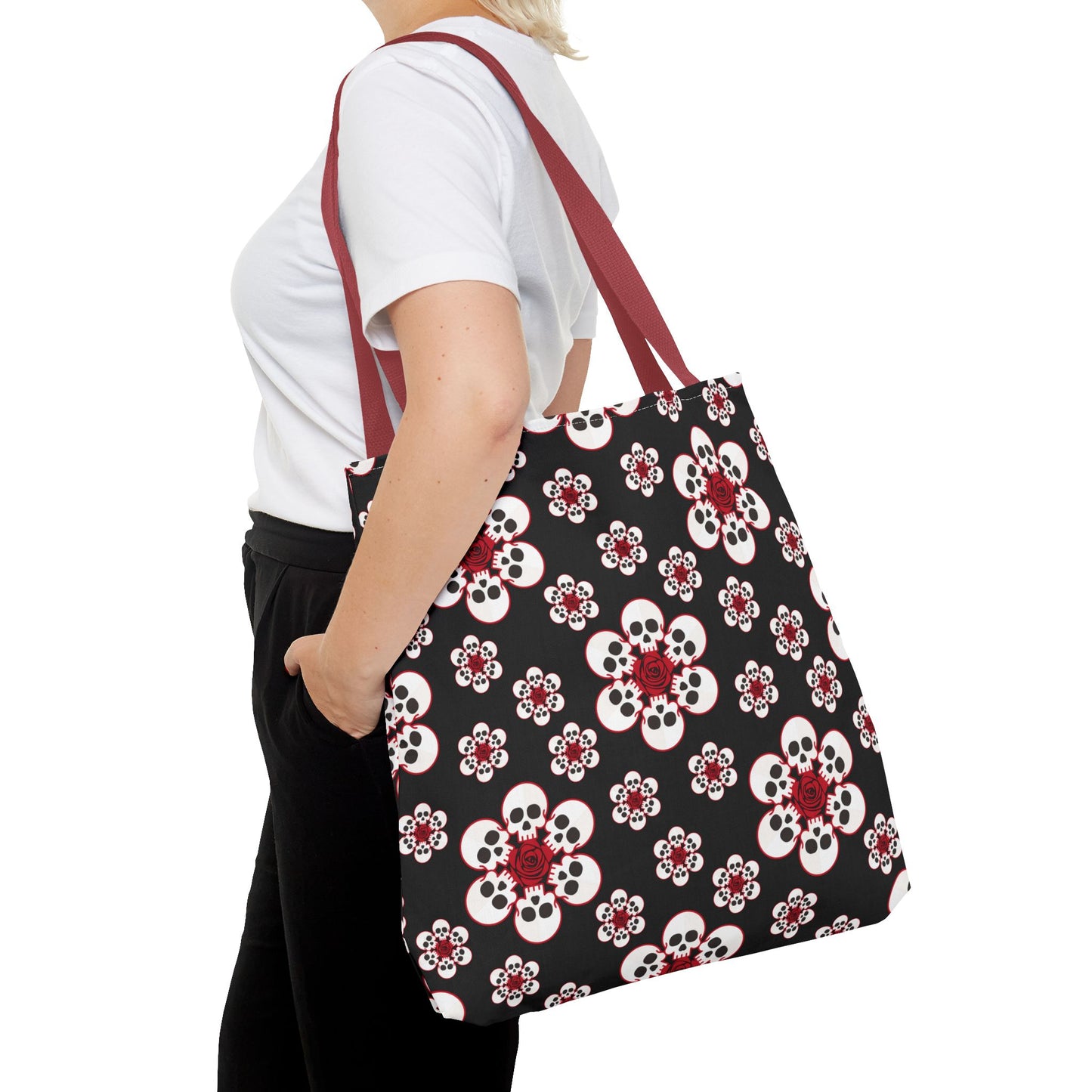 Skull Flower Tote Bag