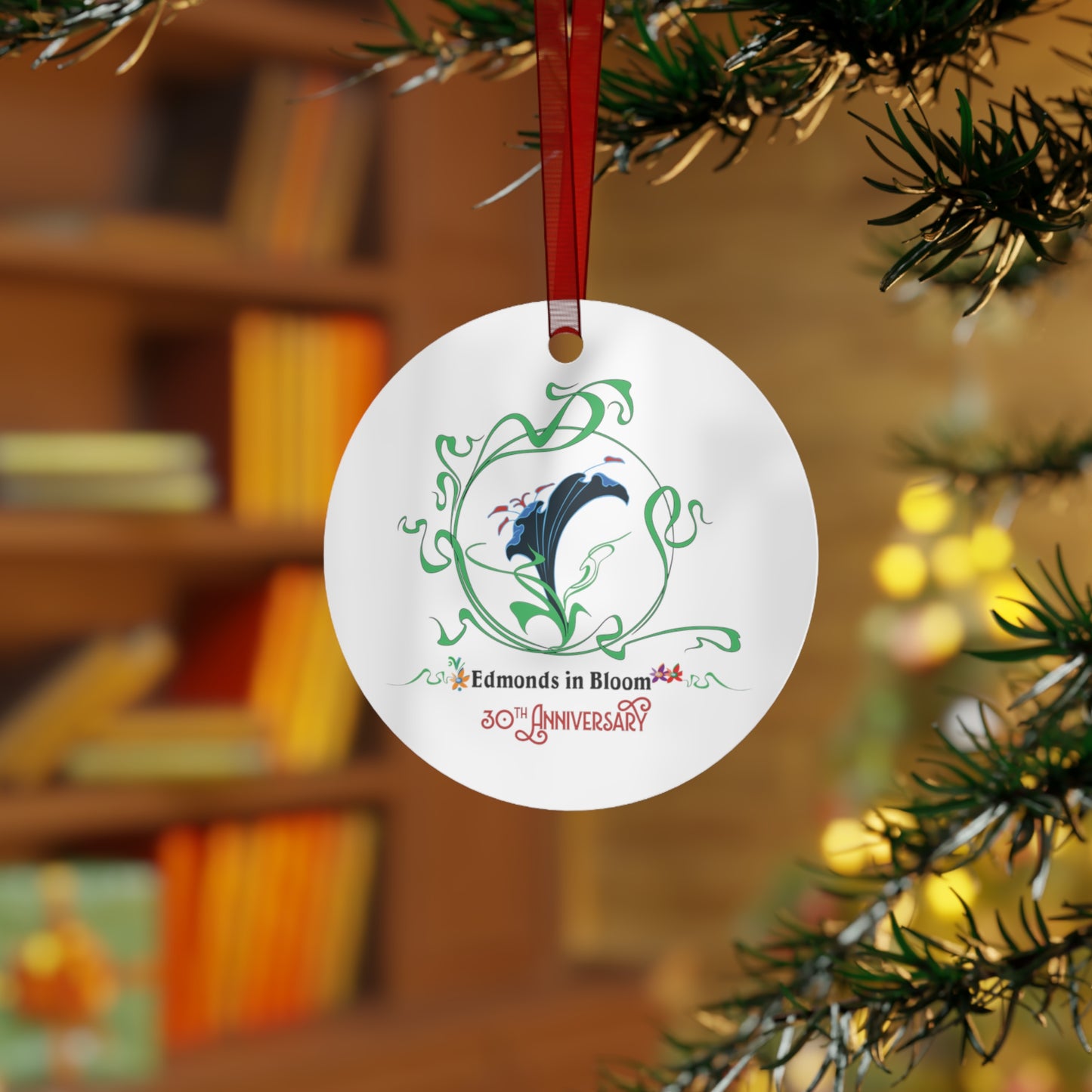 Edmonds in Bloom 30th Anniversary Metal Ornaments