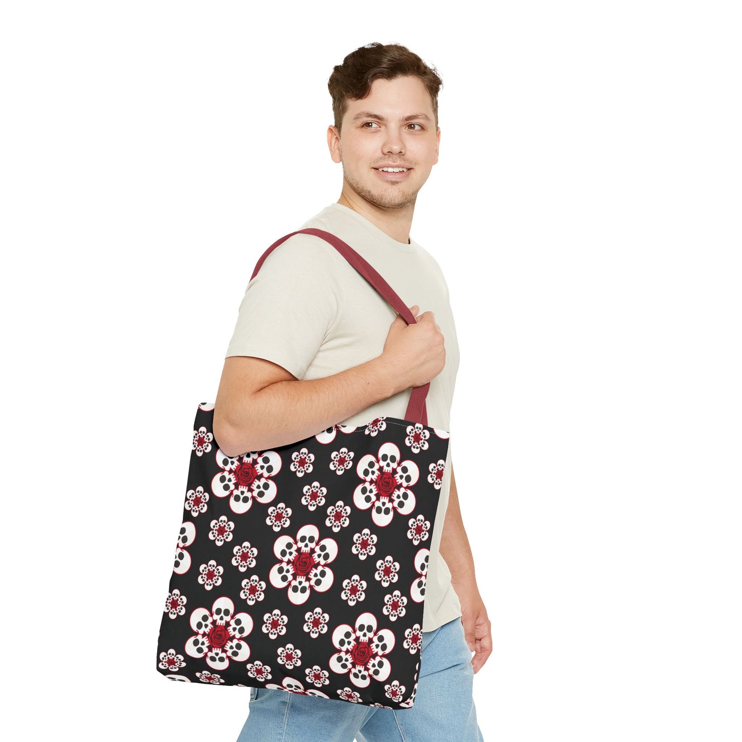 Skull Flower Tote Bag