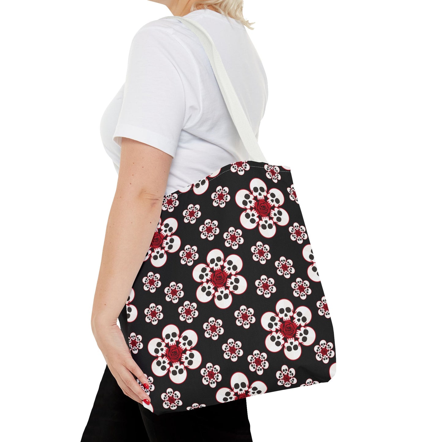 Skull Flower Tote Bag