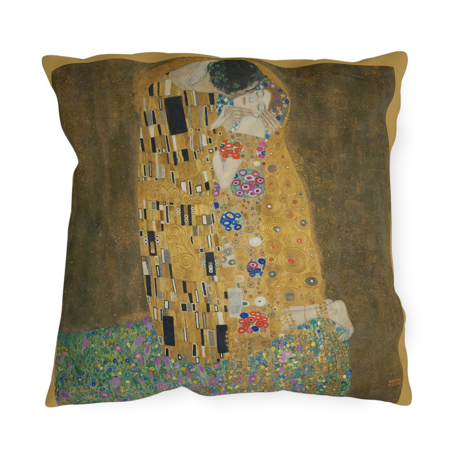 Klimt Kiss Outdoor Pillows
